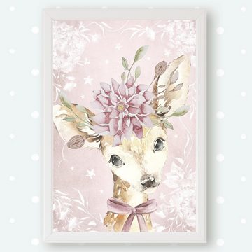 homestyle-accessoires Poster Bilderset BAMBI - MAN IST NIE ZU KLEIN UM GROSSARTIG ZU SEIN DIN A3/A4 Prints KINDERBILDER, (5 St), Ohne Bilderrahmen