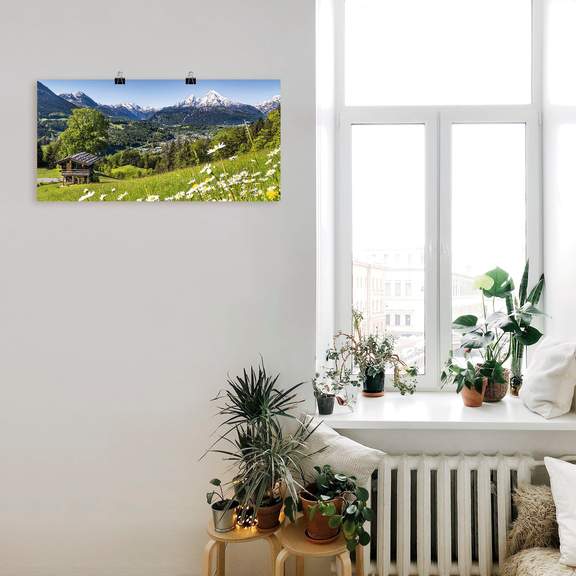 Artland Wandbild Landschaft in den St), Leinwandbild, Alpen, Wandaufkleber versch. Bayerischen Alubild, (1 Größen Berge Poster in oder als