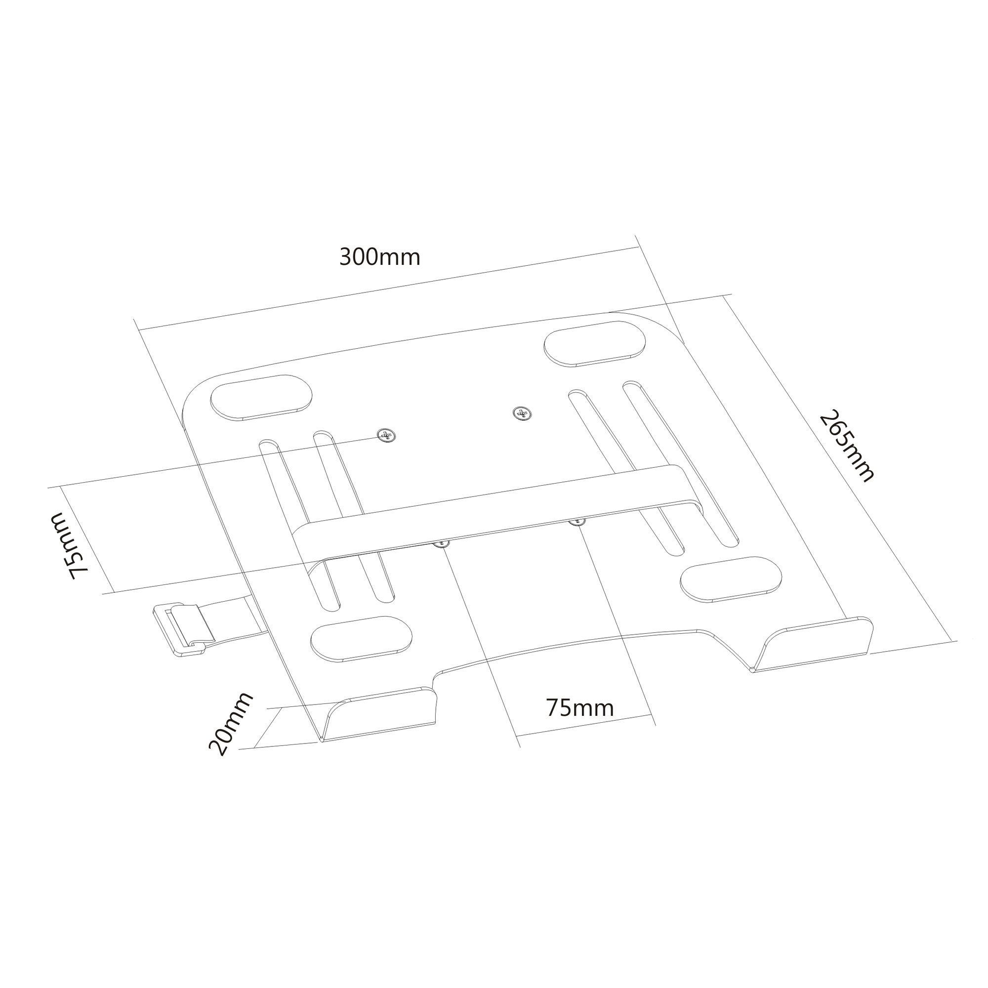 PureMounts® Notebookhalterung für PM-ADAPT-NBW VESA TV-Wandhalterung Tischhalterungen PureMounts -