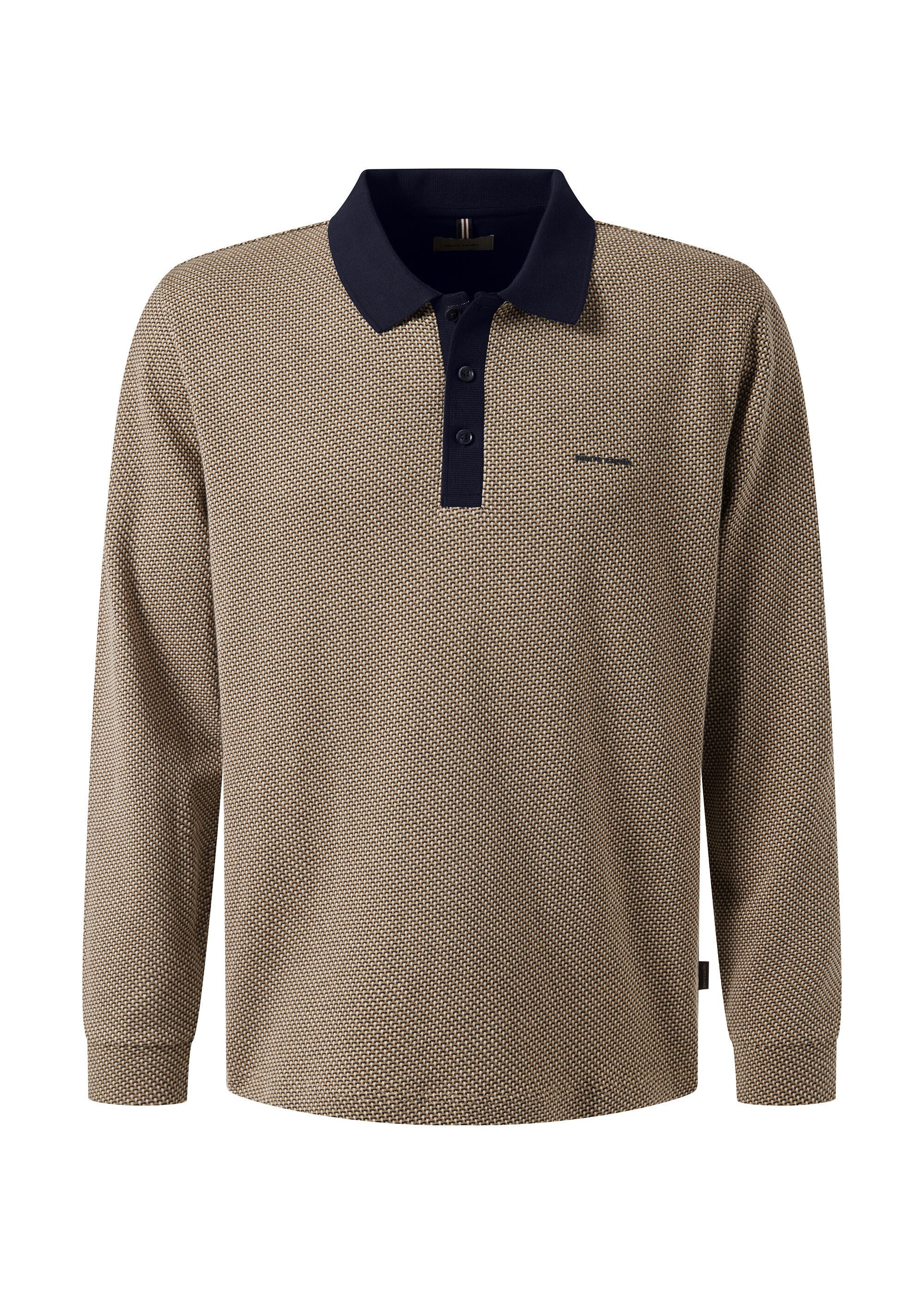Pierre Cardin Langarmshirt (1-tlg) mit Strukturmuster günstig online kaufen