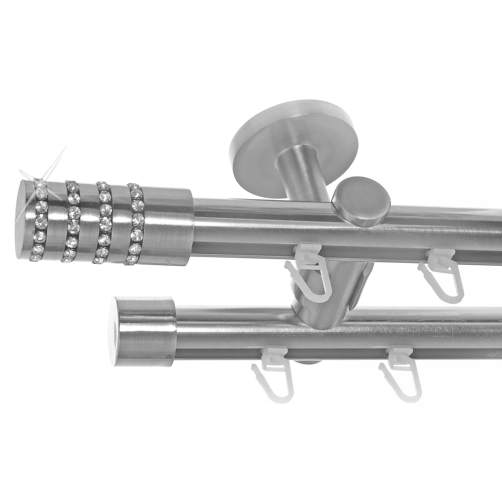 BASIT Gardinenstange Innenlauf Edelstahloptik 20mm mit günstig online kaufen