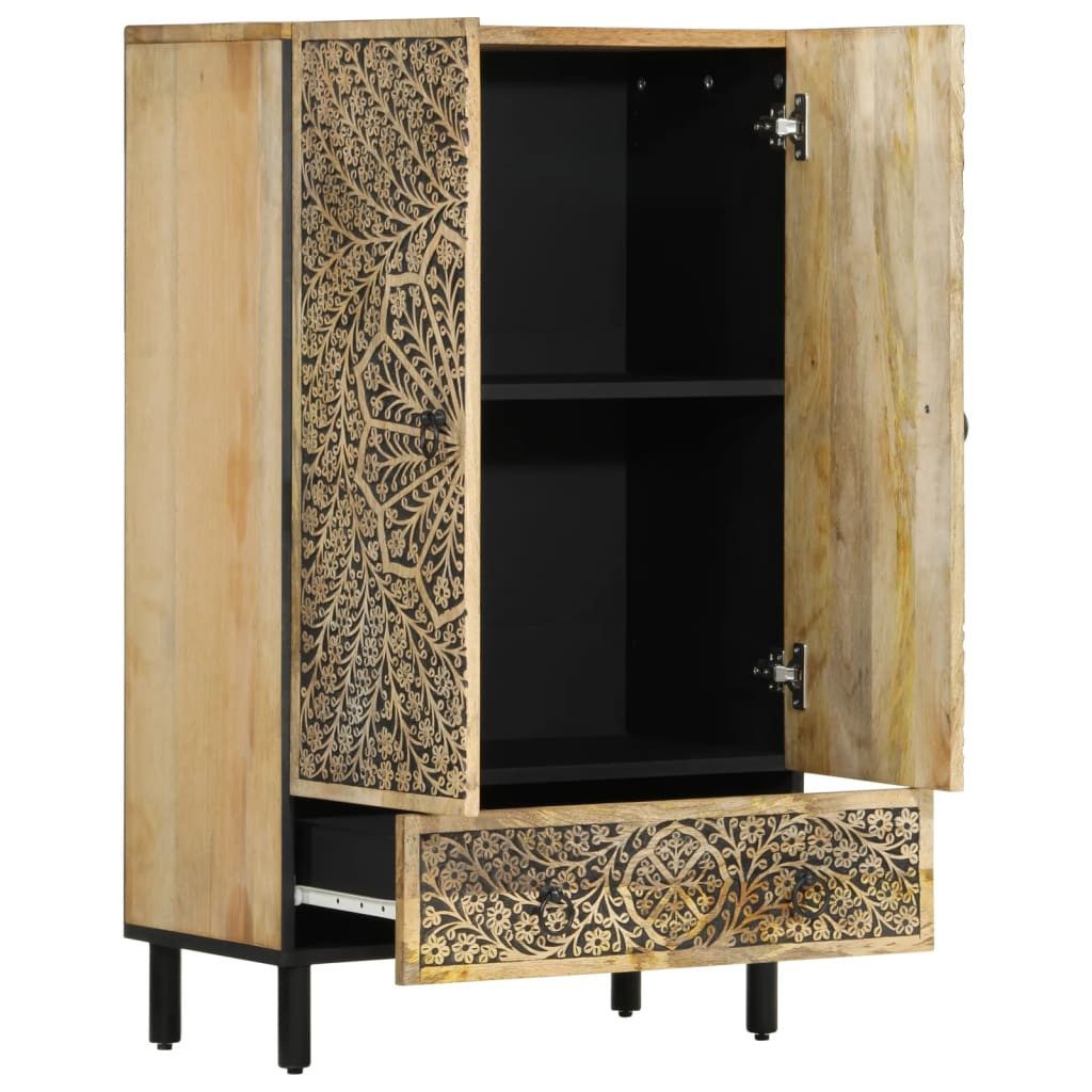 vidaXL Highboard Highboard 60x33x100 cm Massivholz – Bild 4 von 5