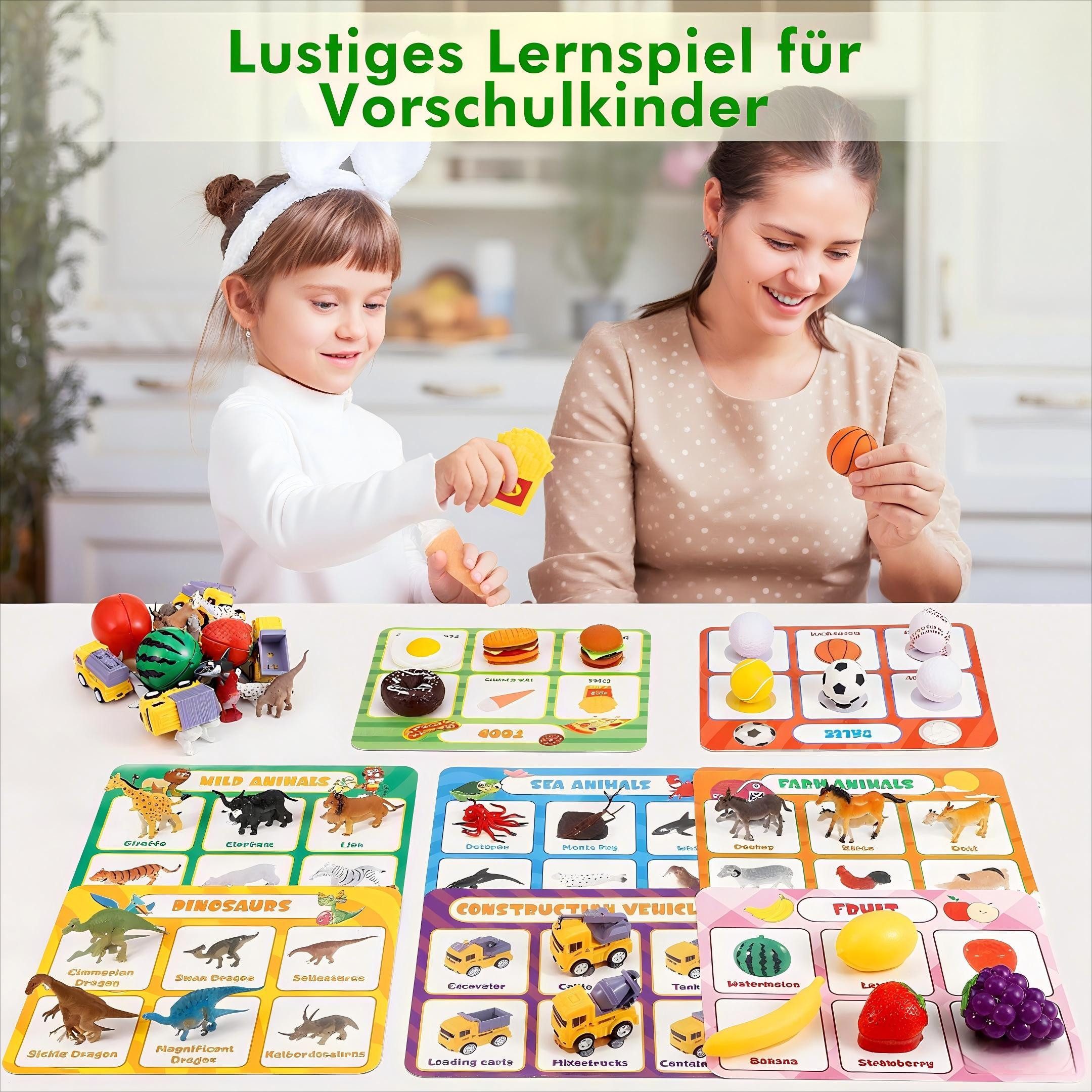 Ophy Lernspielzeug Montessori Sortierspielzeug – Obst-Schnitt-Spiel mit Tiere-Themen (1-St., sensorisches Lernspiel für Kinder ab 1–7 Jahren), inkl. Aufbewahrun – Bild 5 von 5