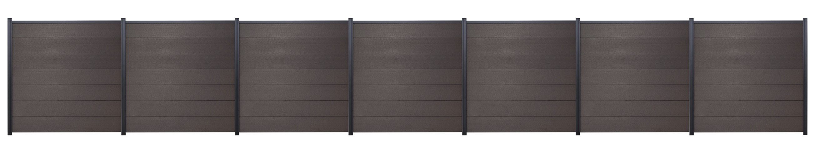 GartenLand Zaun Komplettset Ameland WPC Anthrazit, günstig online kaufen