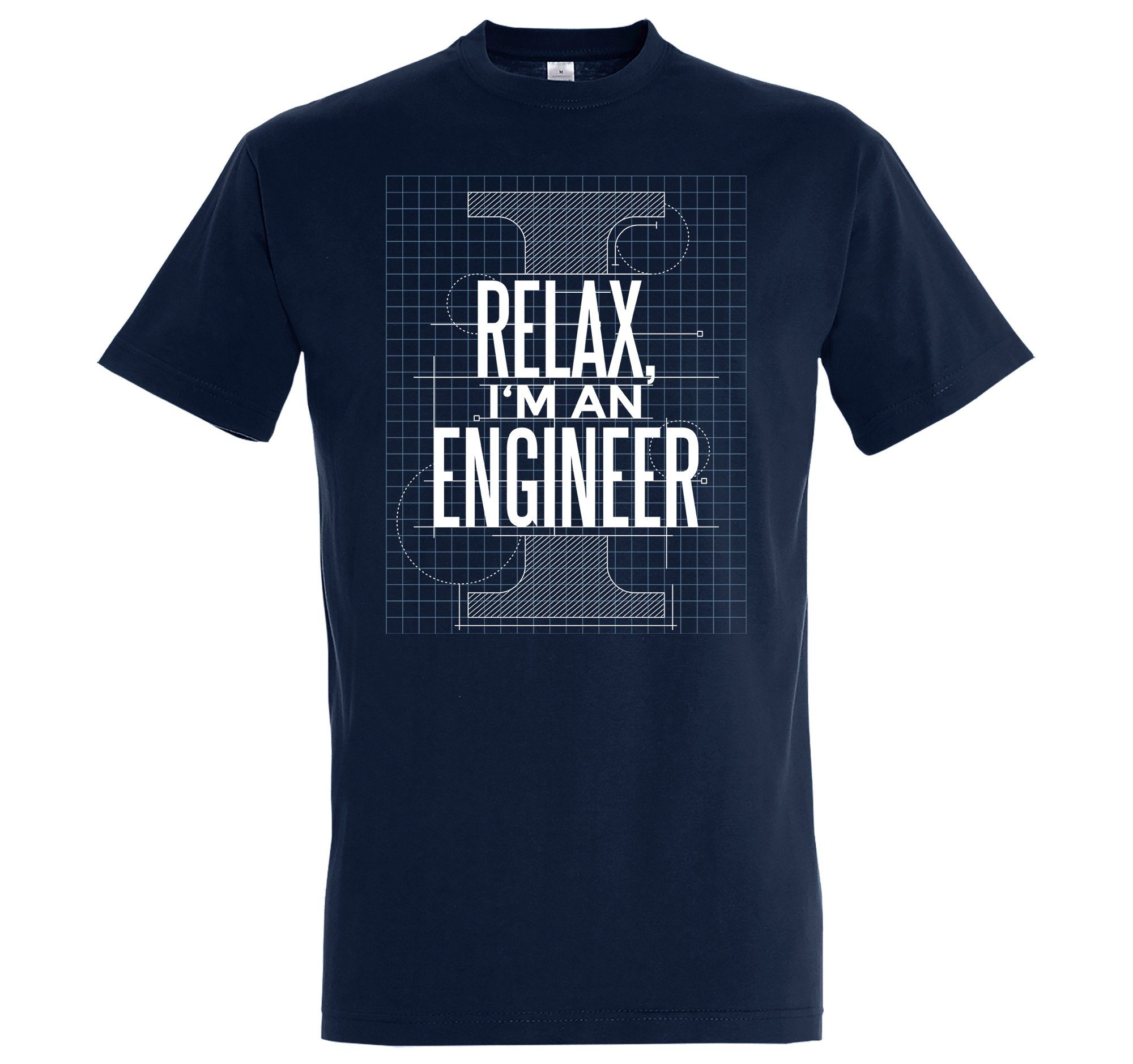 Youth Designz T-Shirt "Relax, I Am A Engineer" Herren Shirt mit trendigem Frontprint Navyblau