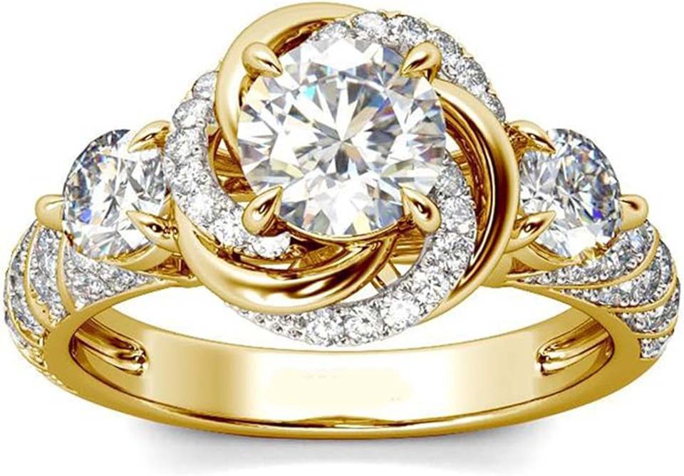Diamantring Diamantring 1 karat,D VS1,Ring Damen,Verlobungsring,Blumenring