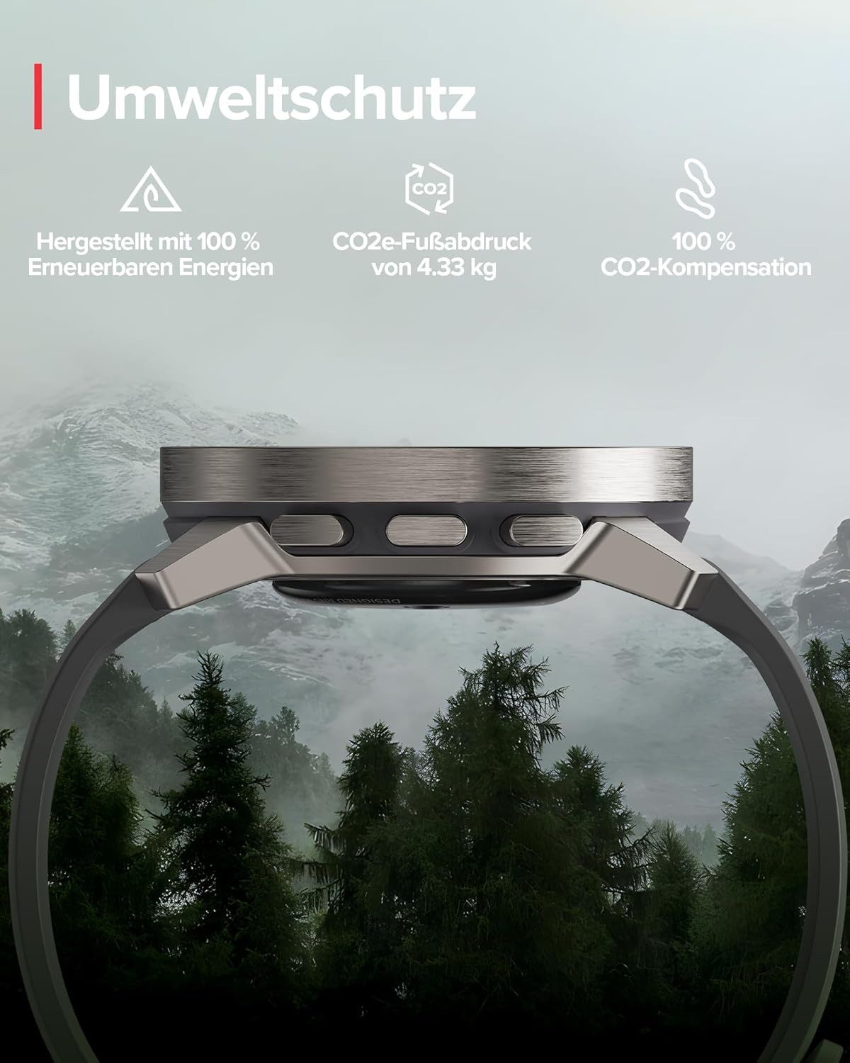 Suunto SS050808 Smartwatch (4,3 cm, android ios), Ultraleichte GPS Outdooruhr mit Navigation, Sensorik Akkulaufzeit