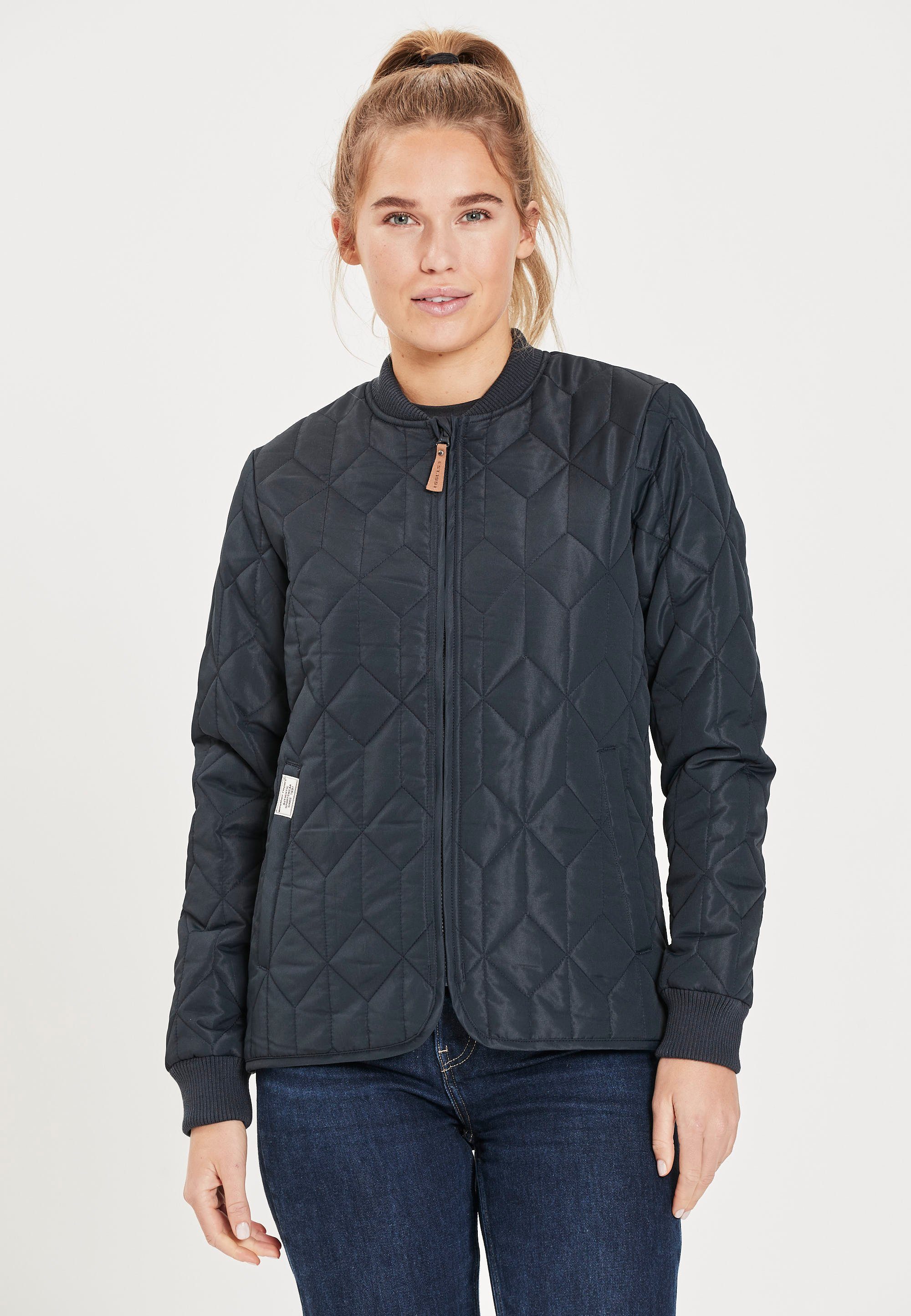 Outdoorjacke REPORT Bündchen dunkelblau mit Piper elastischen WEATHER