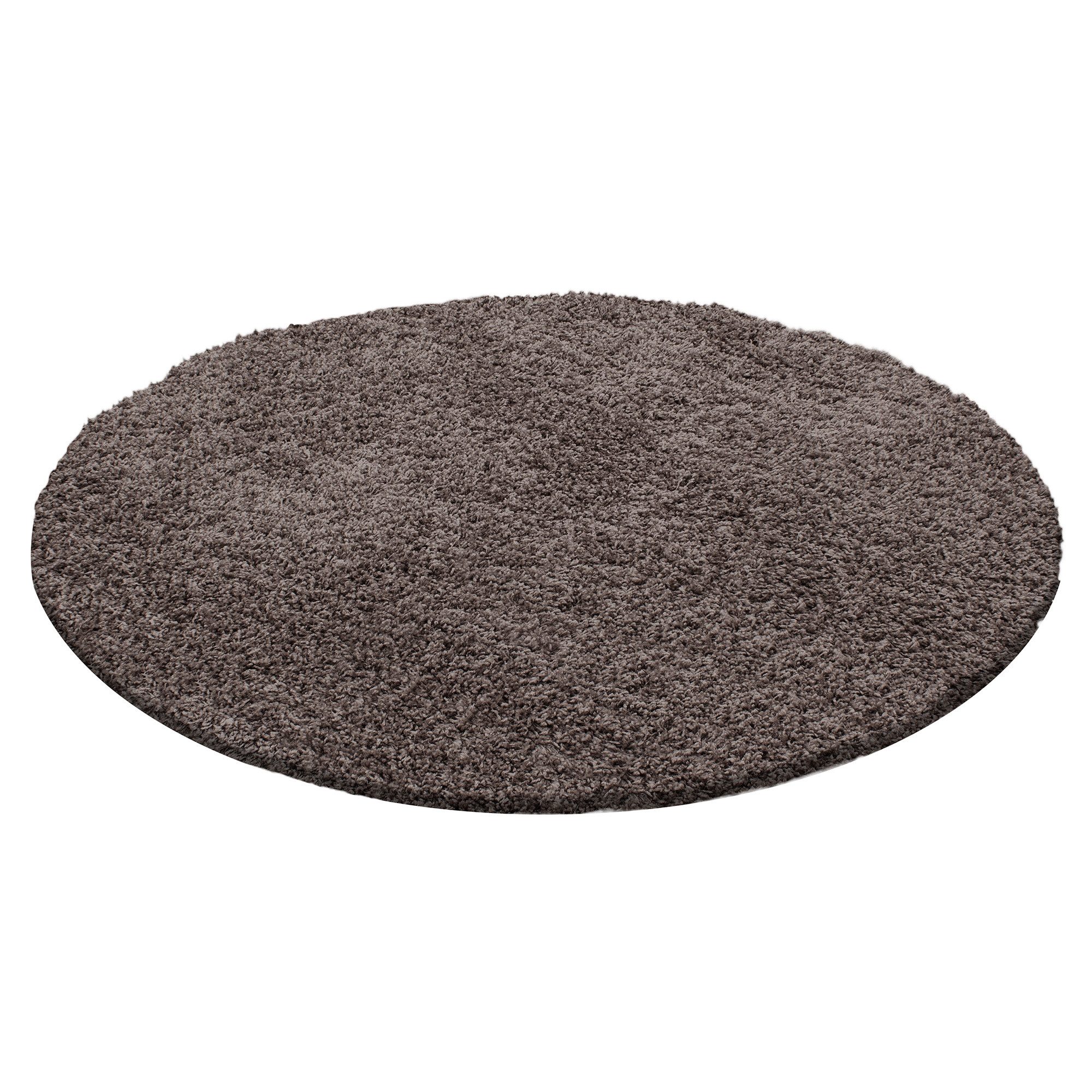 Carpettex Hochflor-Teppich Unicolor - Einfarbig, Rund, günstig online kaufen