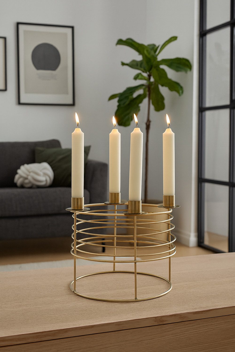 heine home Standkerzenhalter H/Ø ca. 24,5/30 cm (Stück, 1 St), Kerzenständer Kerzenleuchter