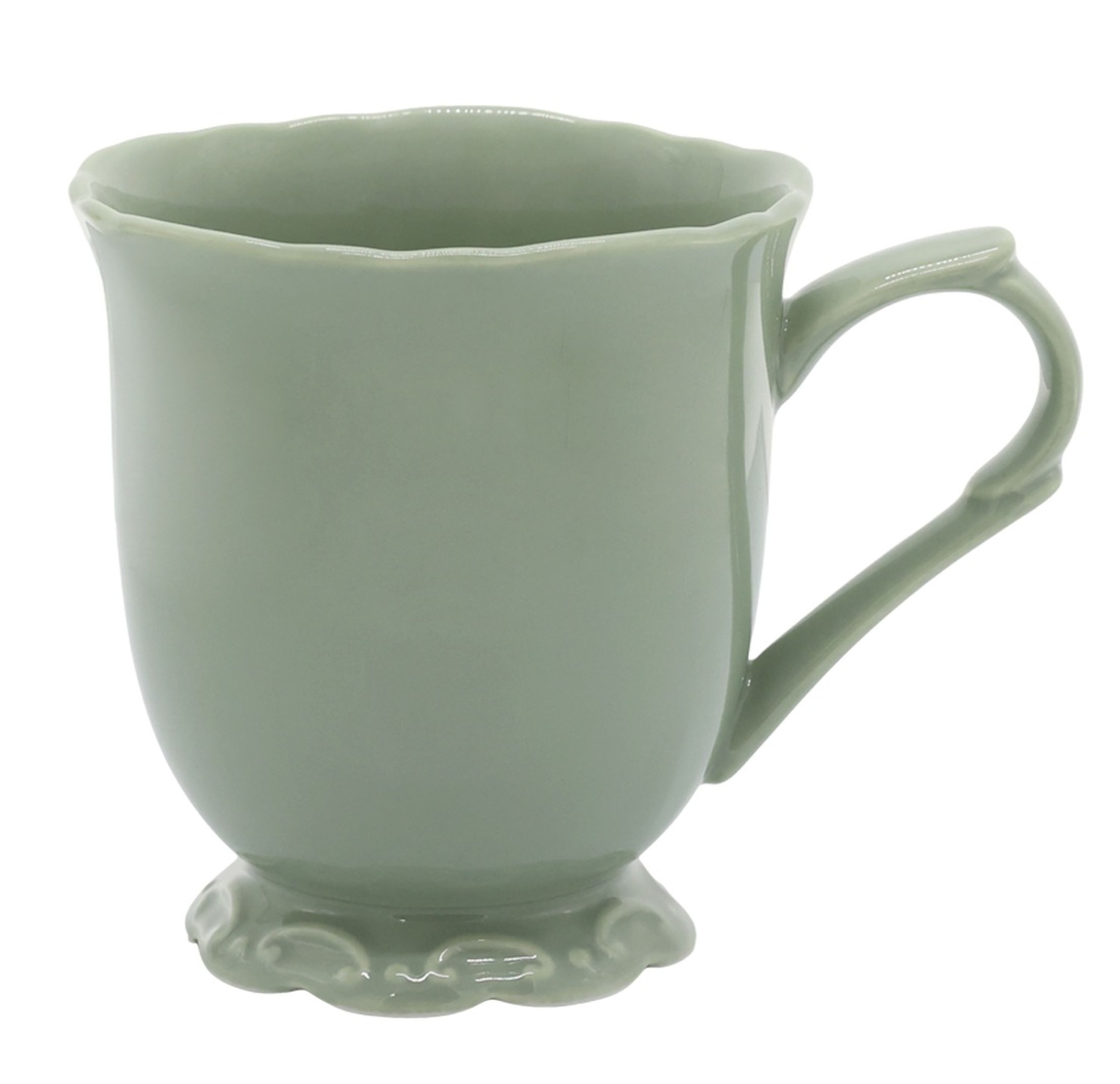 Chic Antique Tasse Chic Antique - Tasse Kaffeetasse Becher 0,3l Provence Porzellan Grün, Porzellan