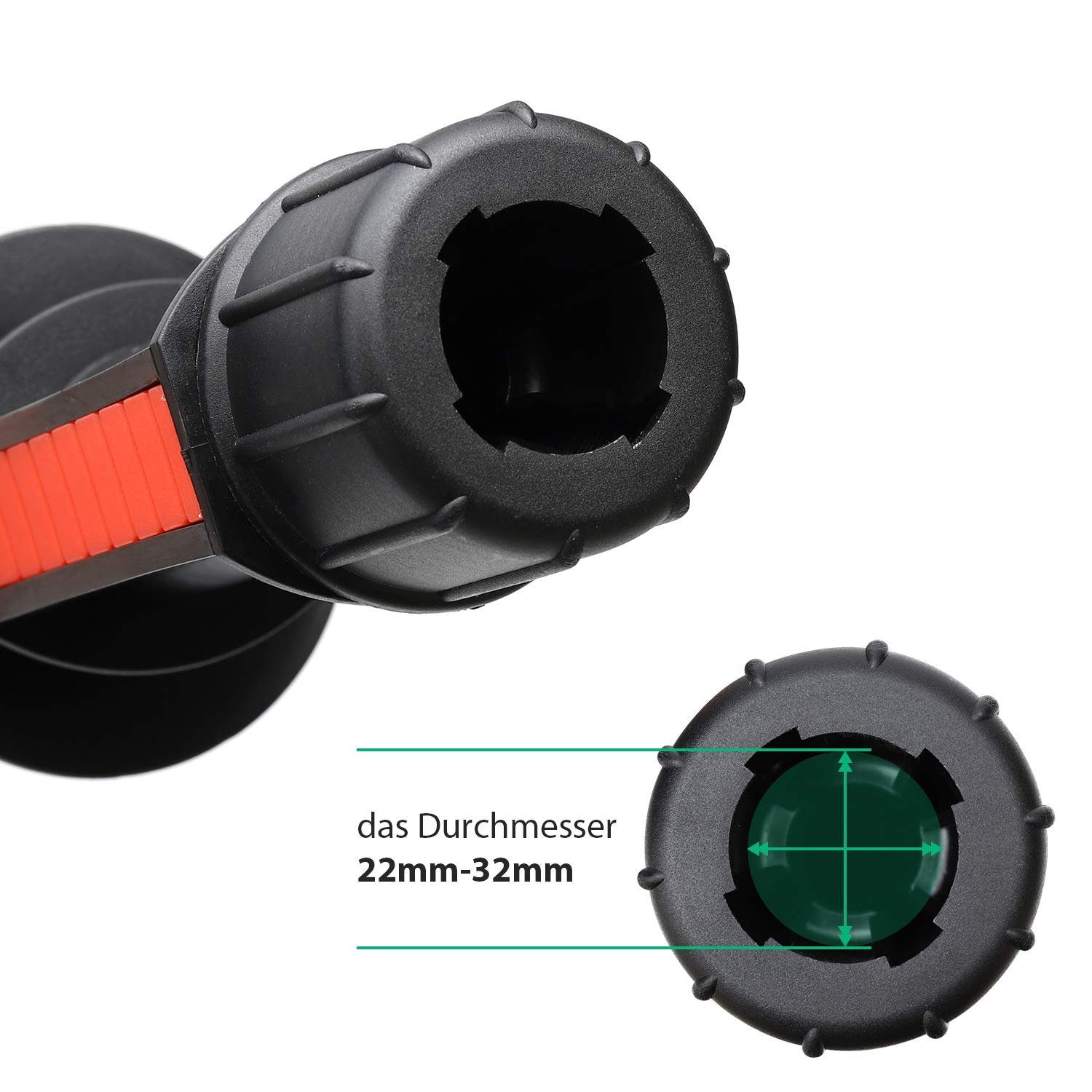 Oder bis für Sonnenschirmhalter Bodendübel Strand Ø Schwarz mm Sekey 32 für Stöcke Sonnenschirm Erde Aufhängehaken, mit