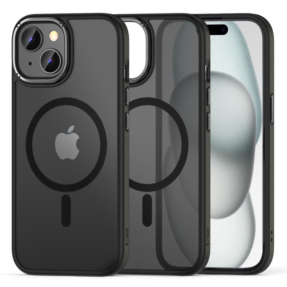 TECH PROTECT Handyhülle Schutzhülle Magnethülle Rückschale 6,1 Zoll, MagSafe, verstärkte Ecken, Kameraschutz, matt