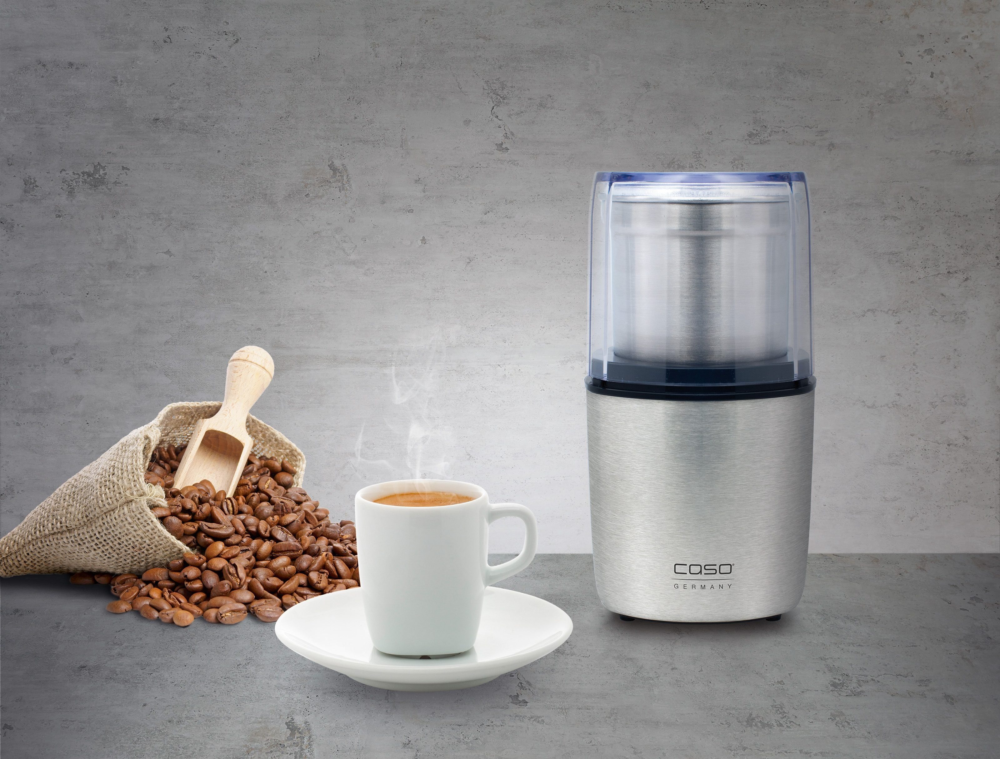 Caso Kaffeemühle Coffee Flavour, 200 W, Schlagmesser, 90 g Bohnenbehälter