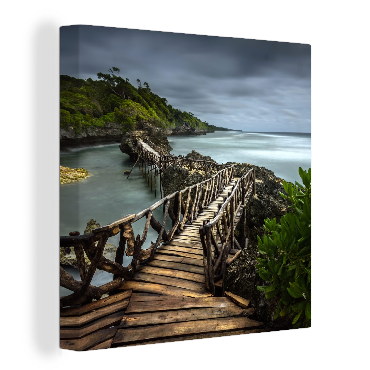 Leinwandbild Brücke in Indonesien