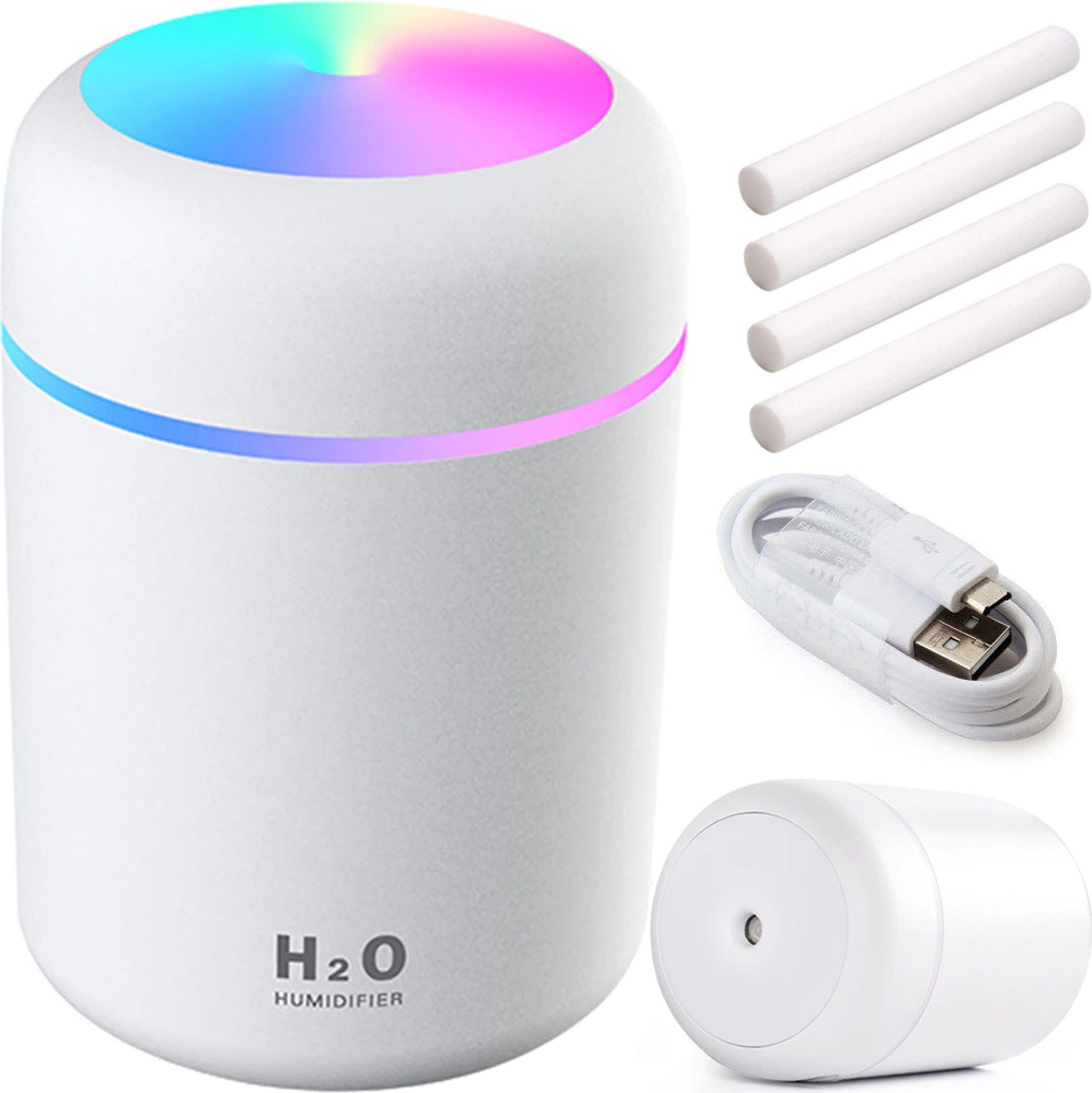 FELIXLEO Diffuser Luftbefeuchter Diffuser 0,3L Aroma Ultraschall RGB Farben USB Retoo