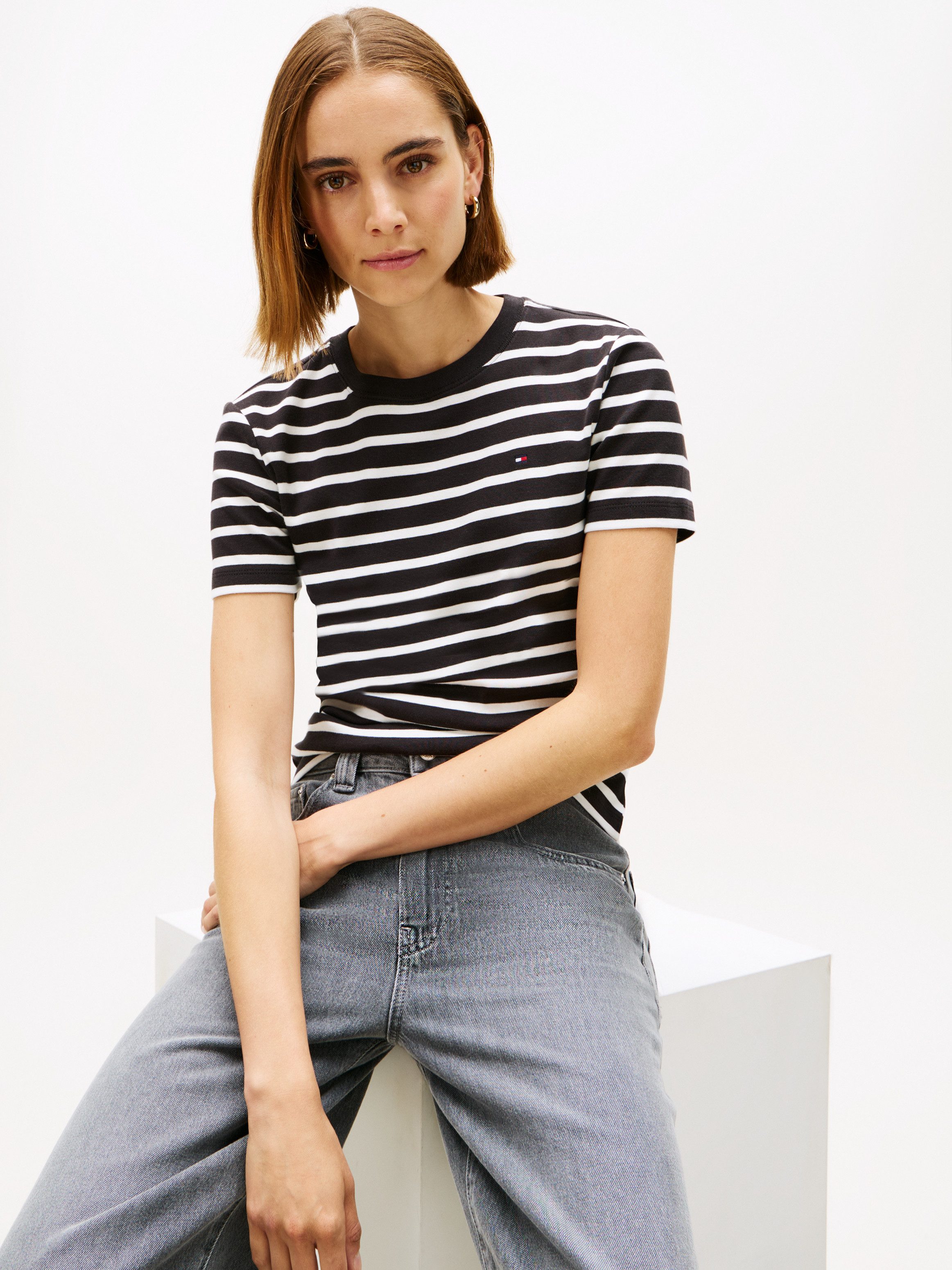 Tommy Hilfiger T-Shirt SLIM CODY C-NK SS Baumwolle, slim fit günstig online kaufen