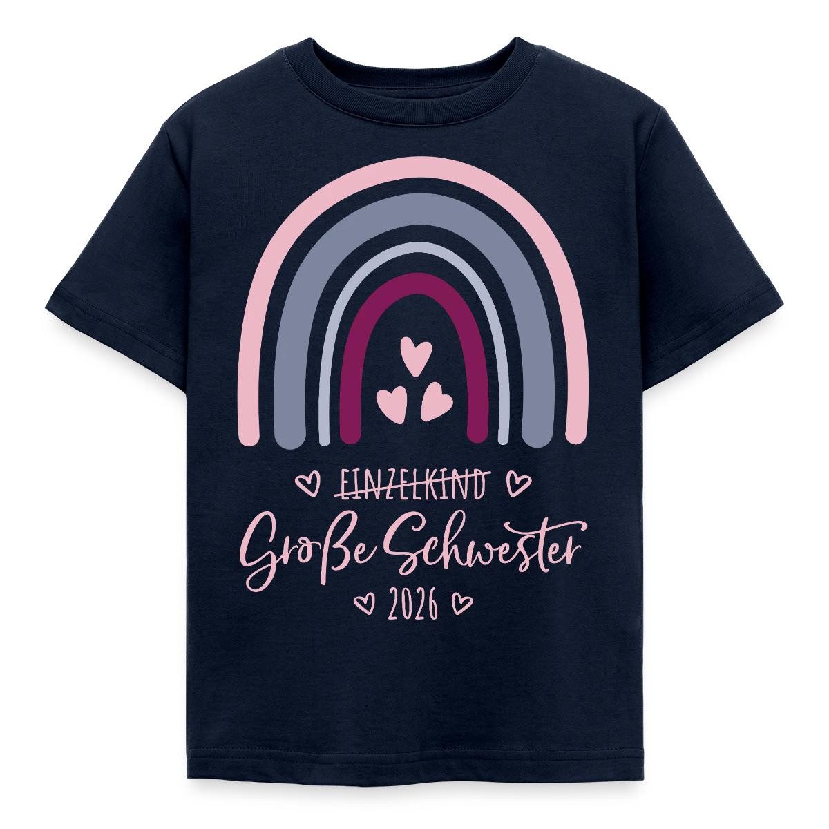 T-Shirt Einzelkind Große Schwester 2026 Kinder T-Shirt
