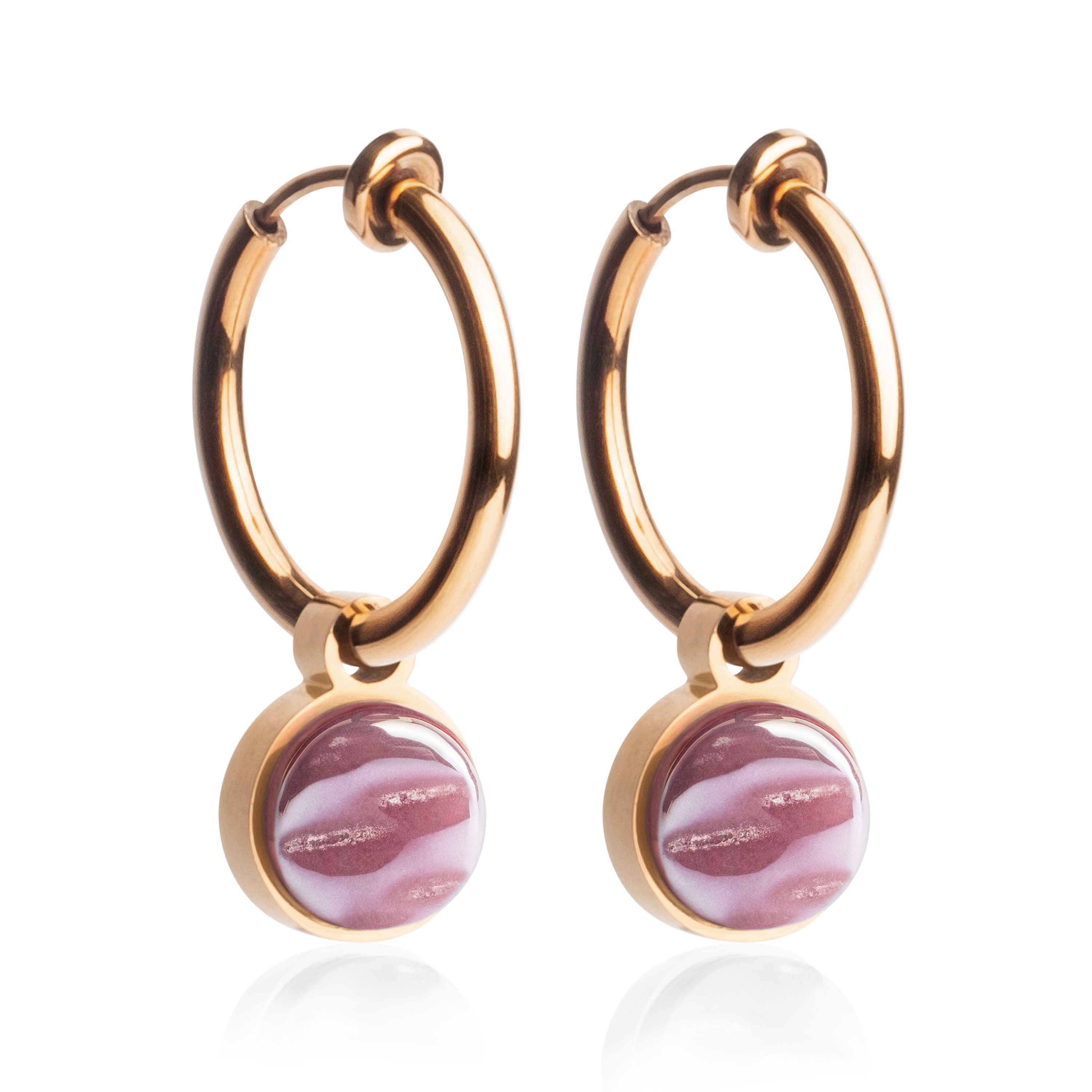 ALEXASCHA Paar Ohrclips Clip Серьги-кольца mit Einhänger • Mix & Match Серьги ohne Ohrloch • 18mm