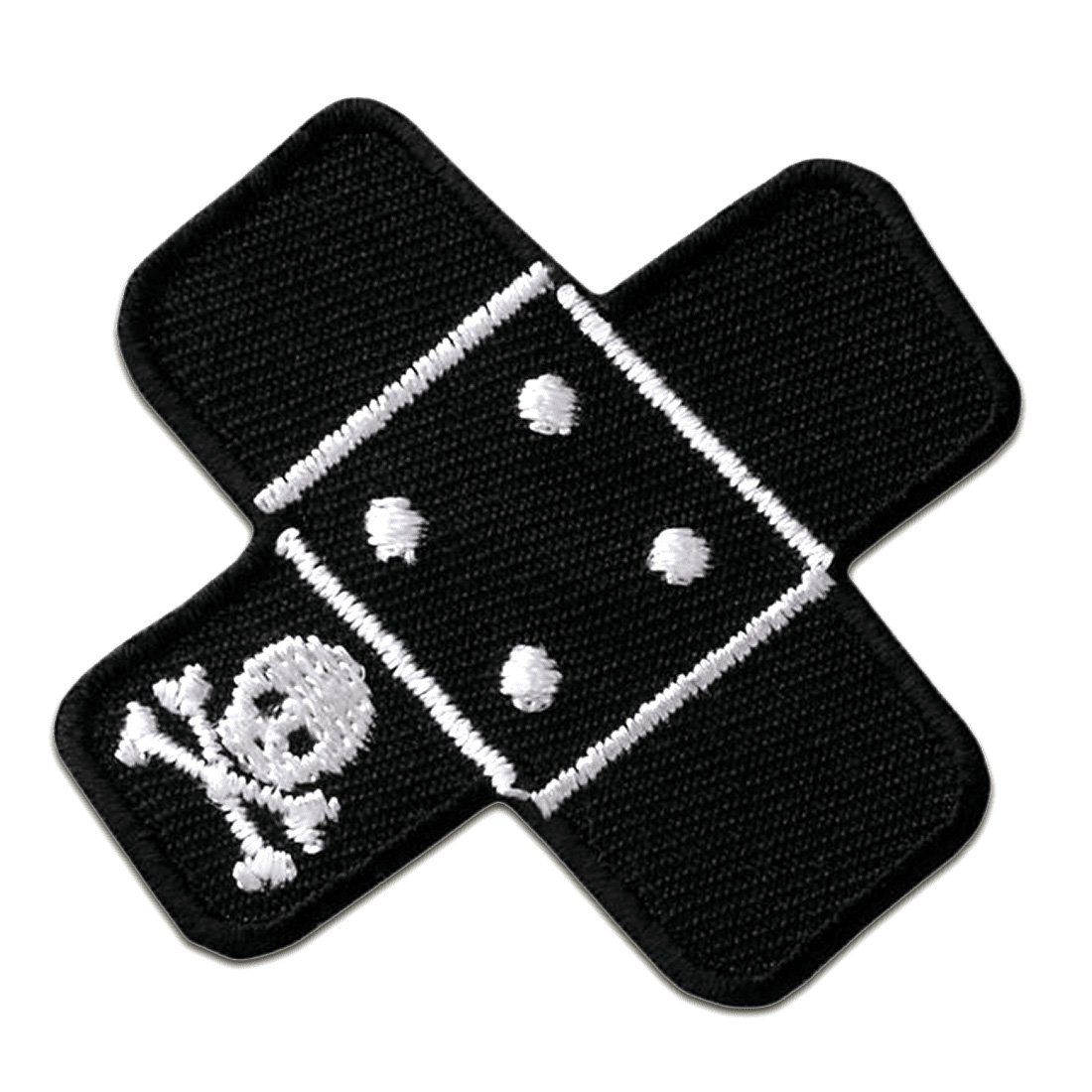 Catch the Patch Aufnäher Bügelbild, Aufbügler, Applikationen, Patches, Flicken, zum aufbügeln, Polyester, Pflaster Flicken mit Totenkopf - Größe: 5 x 5 cm
