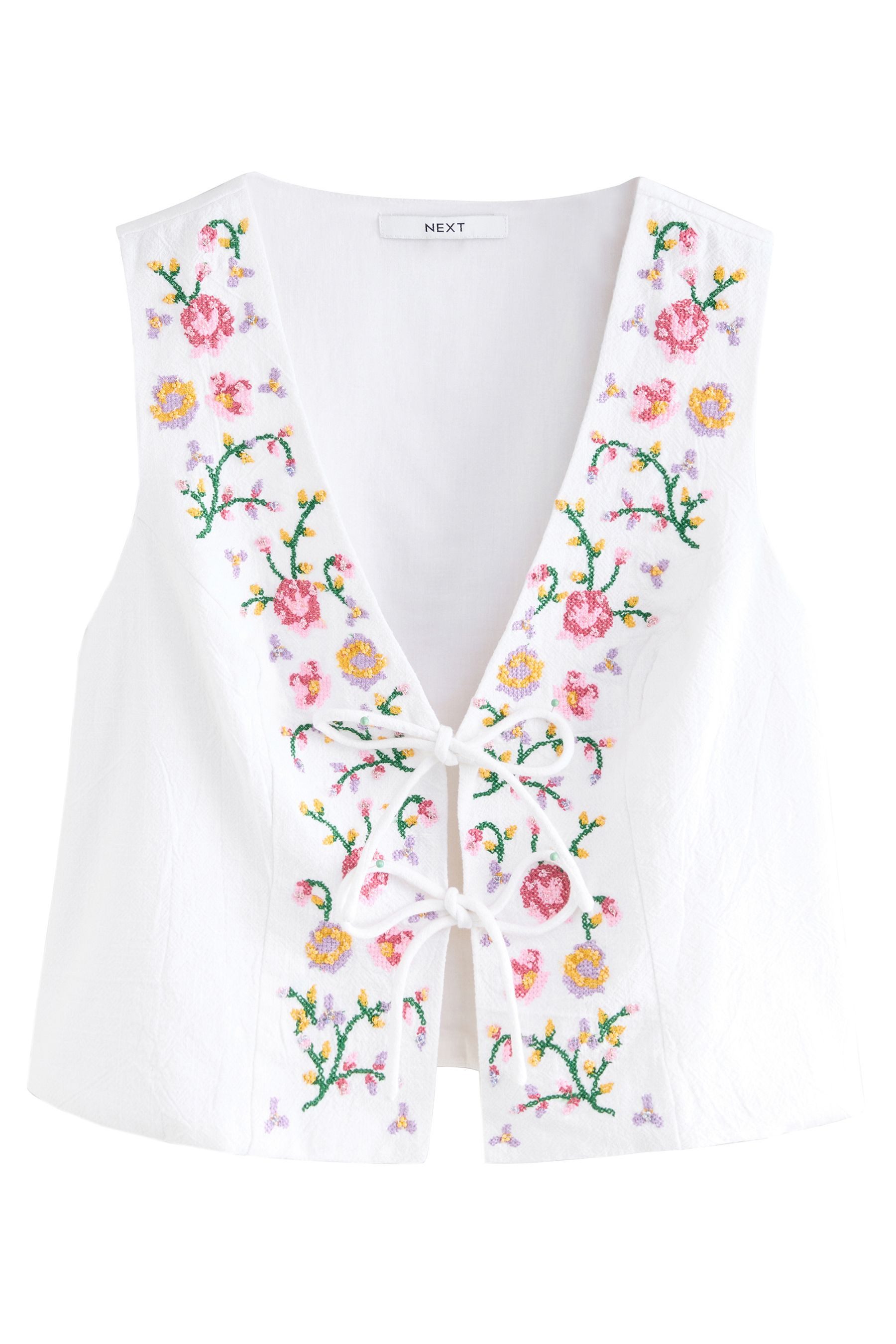 Next Anzugweste Weste zum Binden mit Blumenhäkeldetail (1-tlg) günstig online kaufen