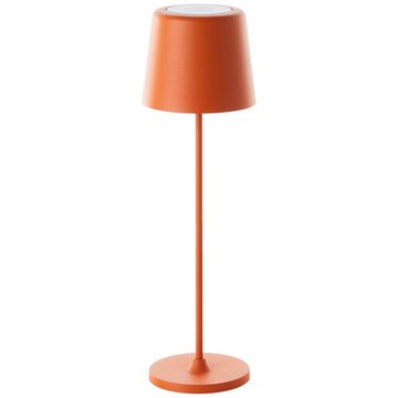 Brilliant Außen-Tischleuchte Kaami, Dimmfunktion, Warmweiß, Kaami LED Außentischleuchte 37cm orange matt Metall/Holz orange 2 W LE