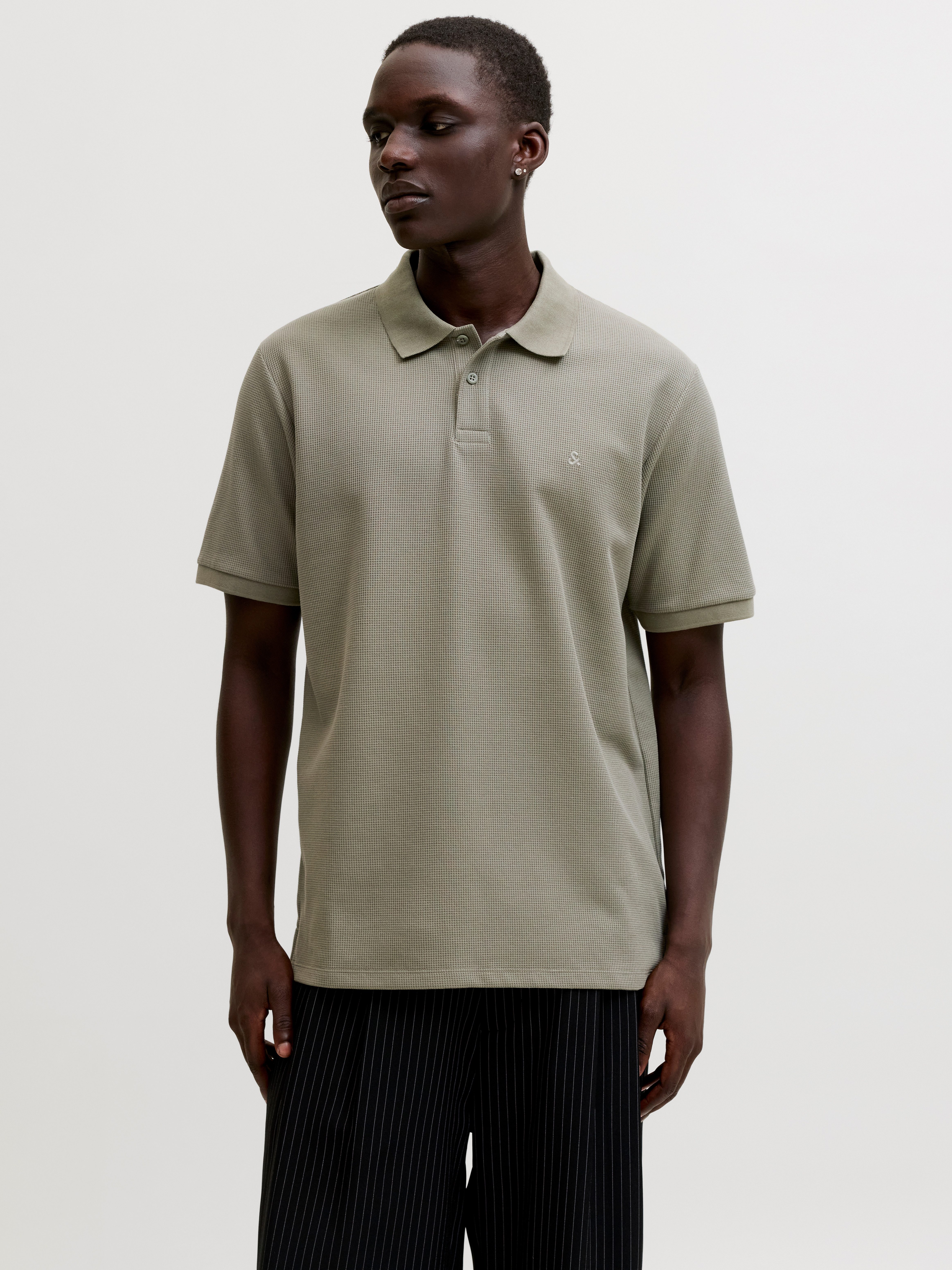 Jack & Jones Poloshirt JJEAUSTIN POLO SS NOOS Materialmix, regular fit