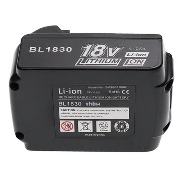 vhbw passend für Makita BCL180W, BCL180ZW, BCS550, BCS550F, BCS550RFE, Akku 4000 mAh