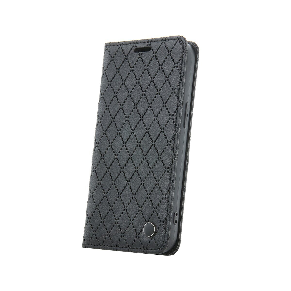 COFI 1453 Handyhülle Smart Caro für kompatibel mit iPhone 17 Pro Schwarz Wallet Karomuster 6,3, Kariert mit Kartenfach und Standfunktion