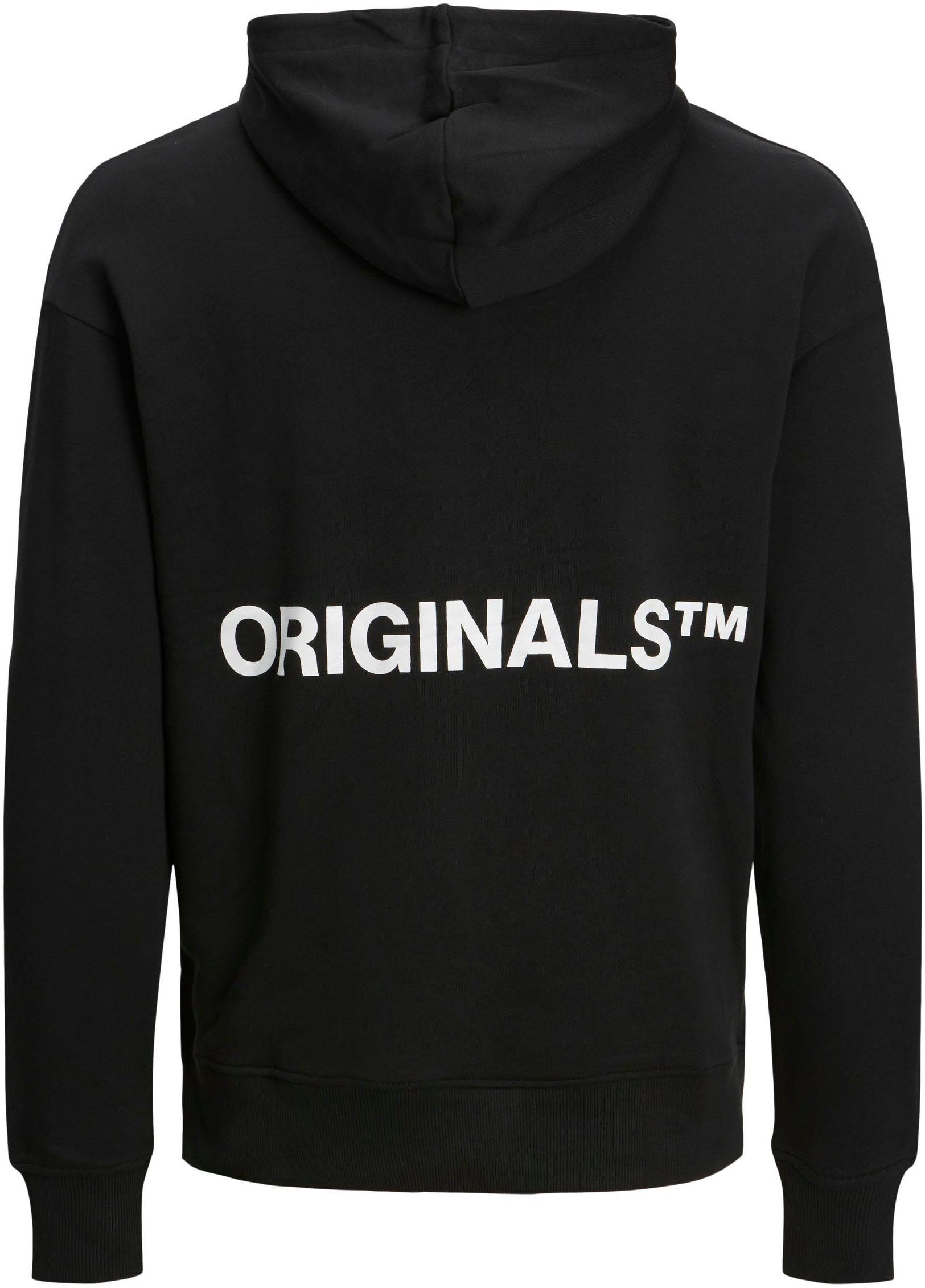 Jack & SWEAT Kapuzensweatshirt HOOD JORCLEAN schwarz Jones