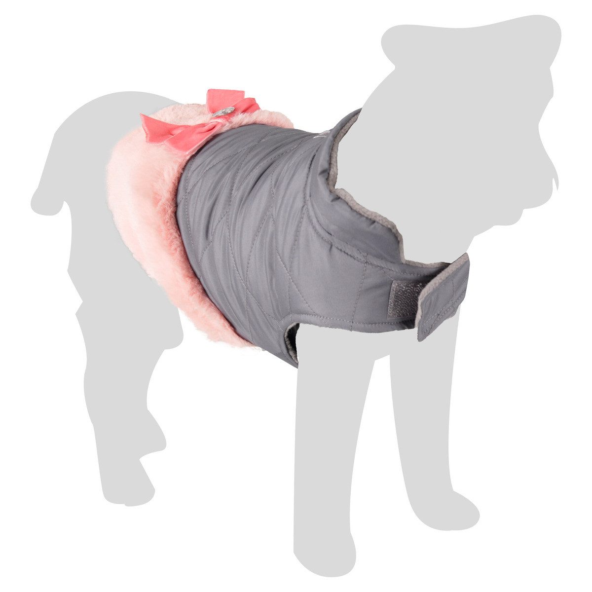 Flamingo Hundemantel Mantel Valentina grau/rosa