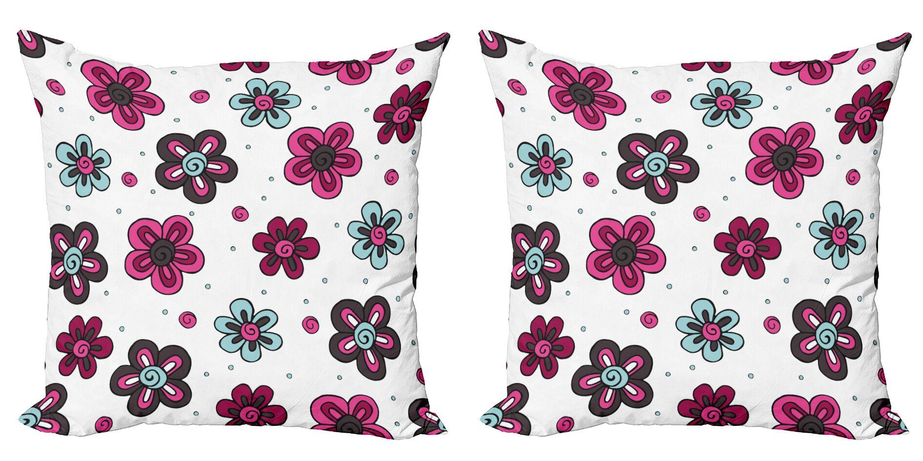 Modern Kissenbezüge Doppelseitiger Abakuhaus Accent Digitaldruck, Knospen-Kind-Mädchen Röschen Blumen Stück), (2
