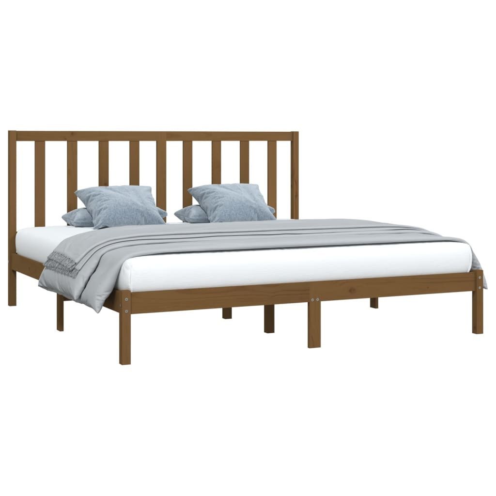 vidaXL Bett Massivholzbett Honigbraun Kiefer 200x200 günstig online kaufen