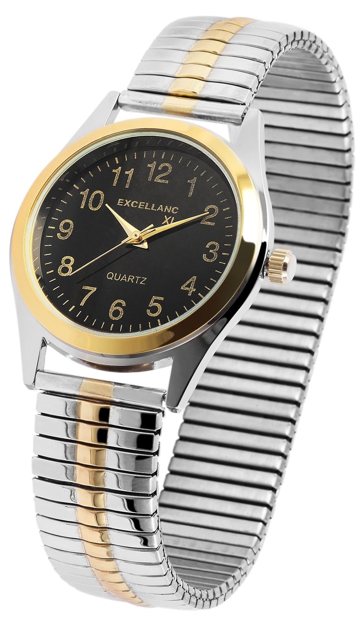 EXCELLANC Quarzuhr Hiyam, Mineralglas, Herrenuhr Edelstahl