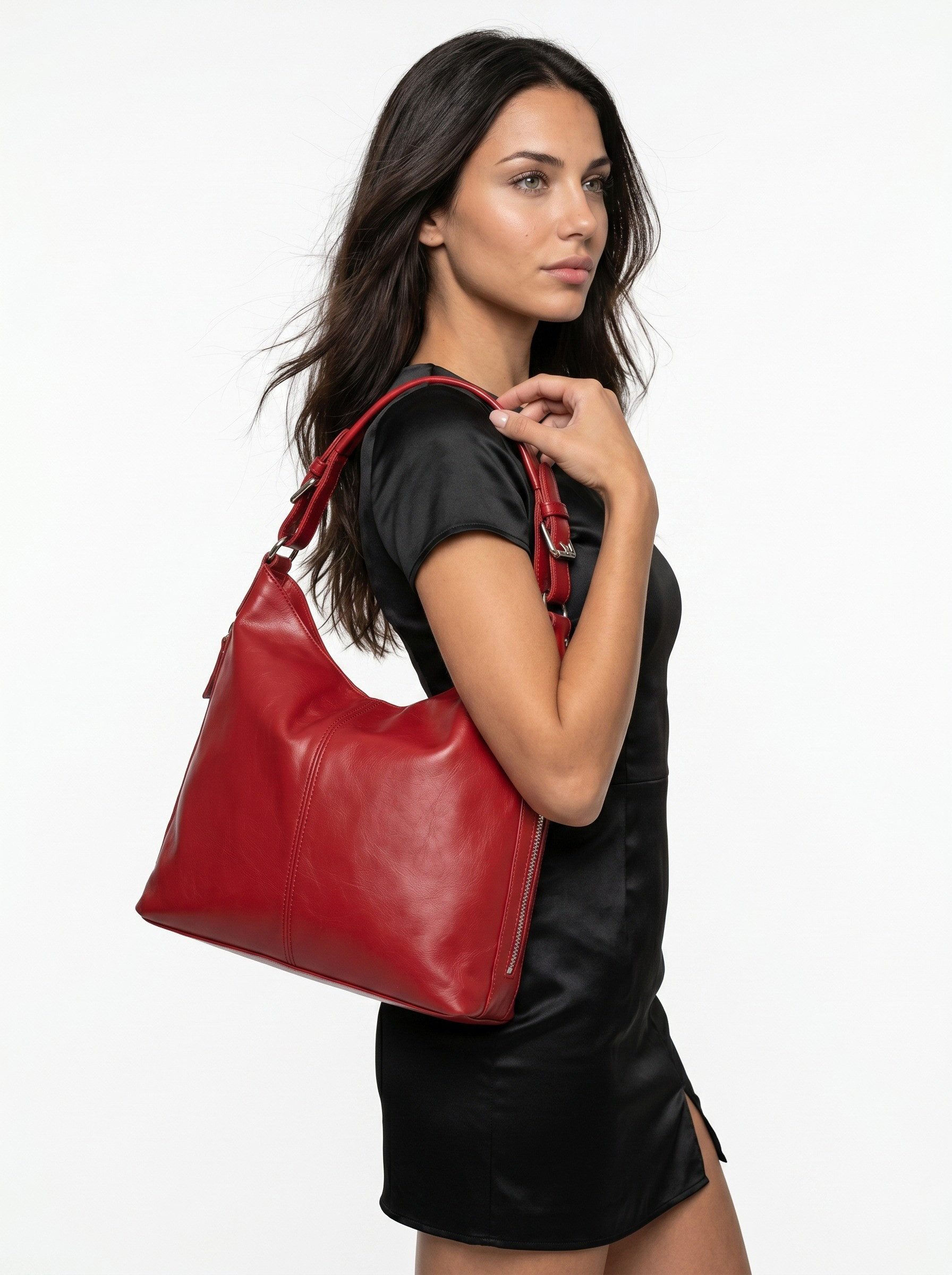 Samantha Look Henkeltasche (1-tlg), echt Leder, Made in Italy