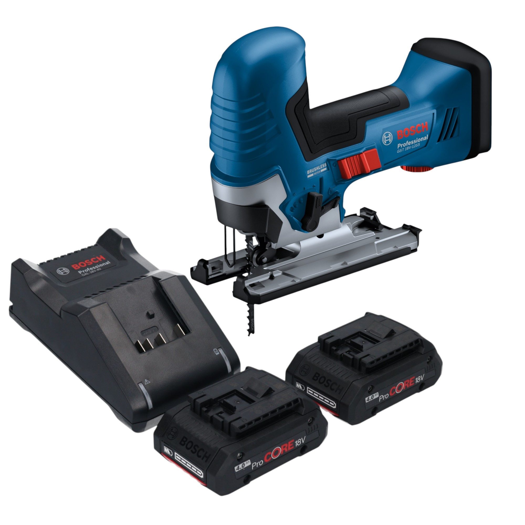 Bosch Professional Akku-Stichsäge GST 18V-125 S Professional 18 V 125 mm Brushless