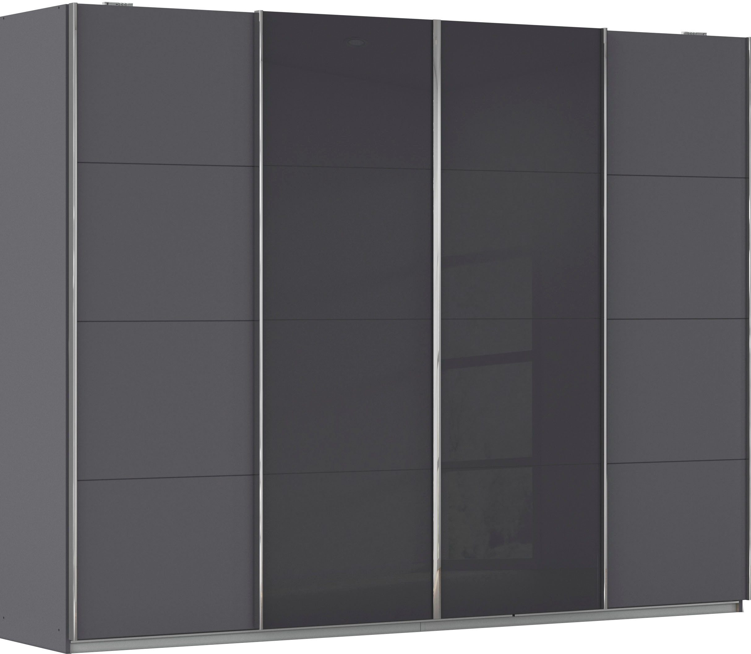 rauch Schwebetürenschrank Kleiderschrank Schrank Garderobe Wäscheschrank Ankleide SYNCRONO (Mitteltüren öffnen parallel, Breiten 271/316/361 cm Höhen 211/230 cm) Mitteltüren mit praktischer Synchron-Öffnung MADE IN GERMANY