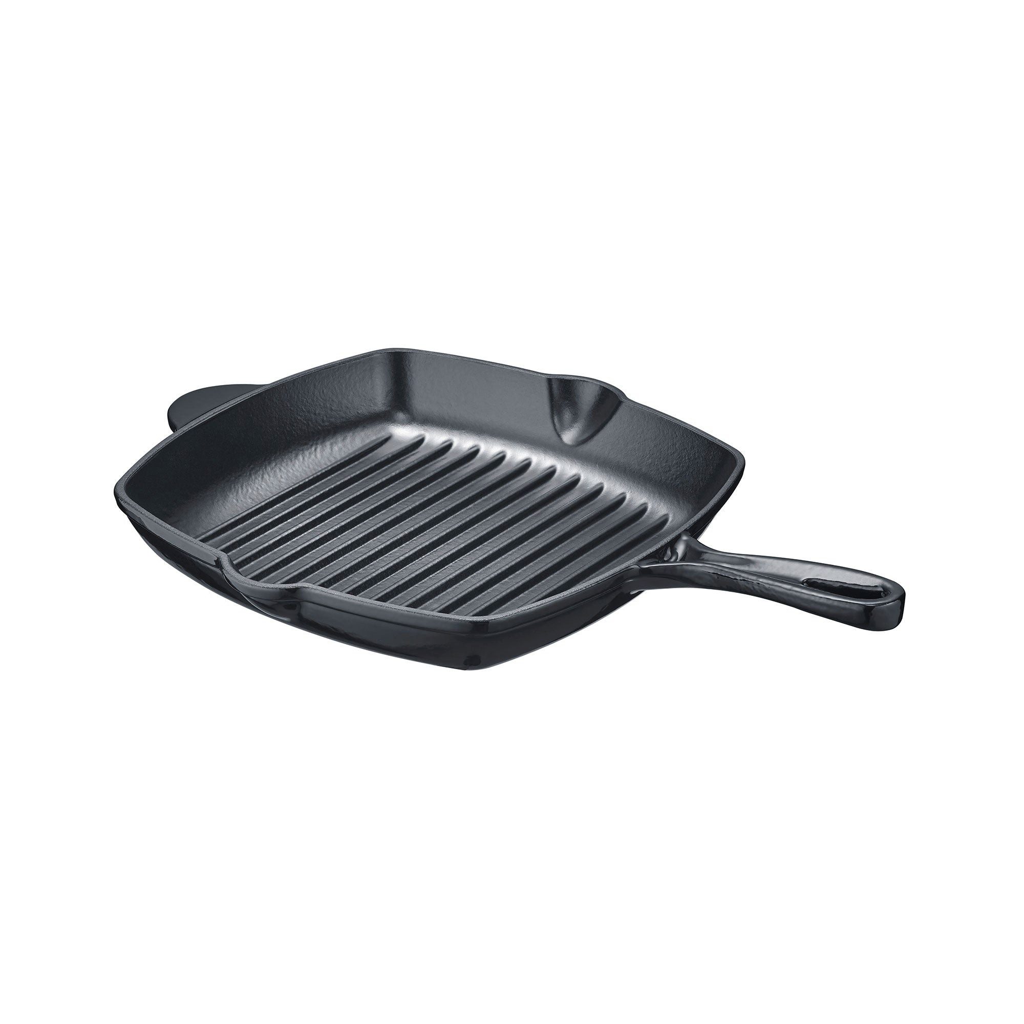 Berndes Grillpfanne 27x27 cm, Gusseisen, schwarz/grau - b.iron, Eisenguss