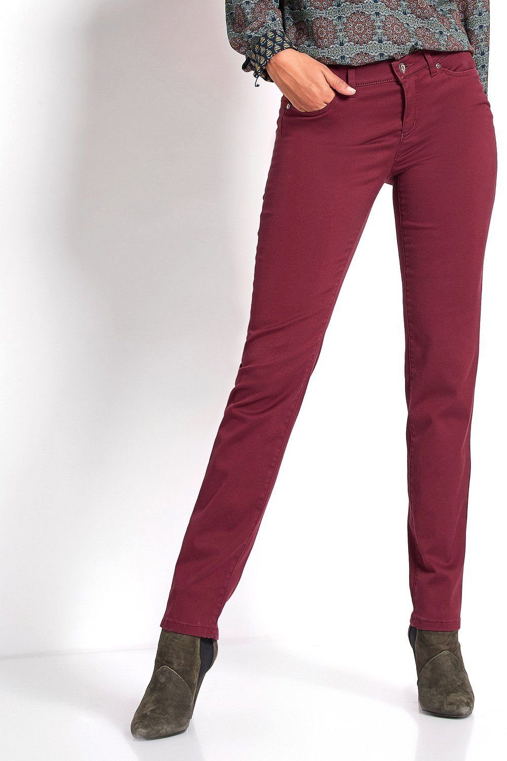 TONI 5-Pocket-Jeans merlot