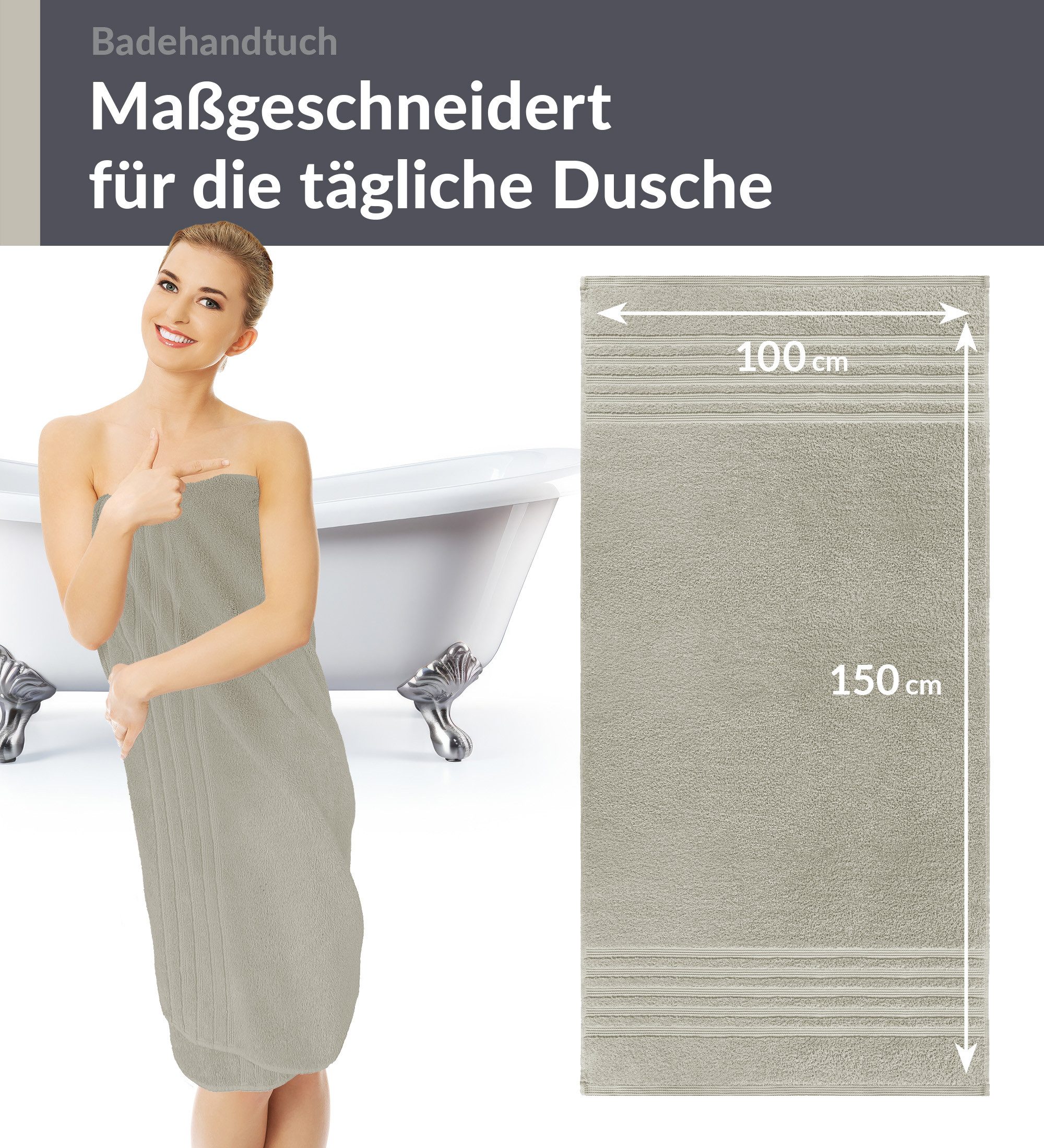 Lashuma Badetuch - XXL Handtuch London, Frottee (1-St), großes Badehandtuch günstig online kaufen