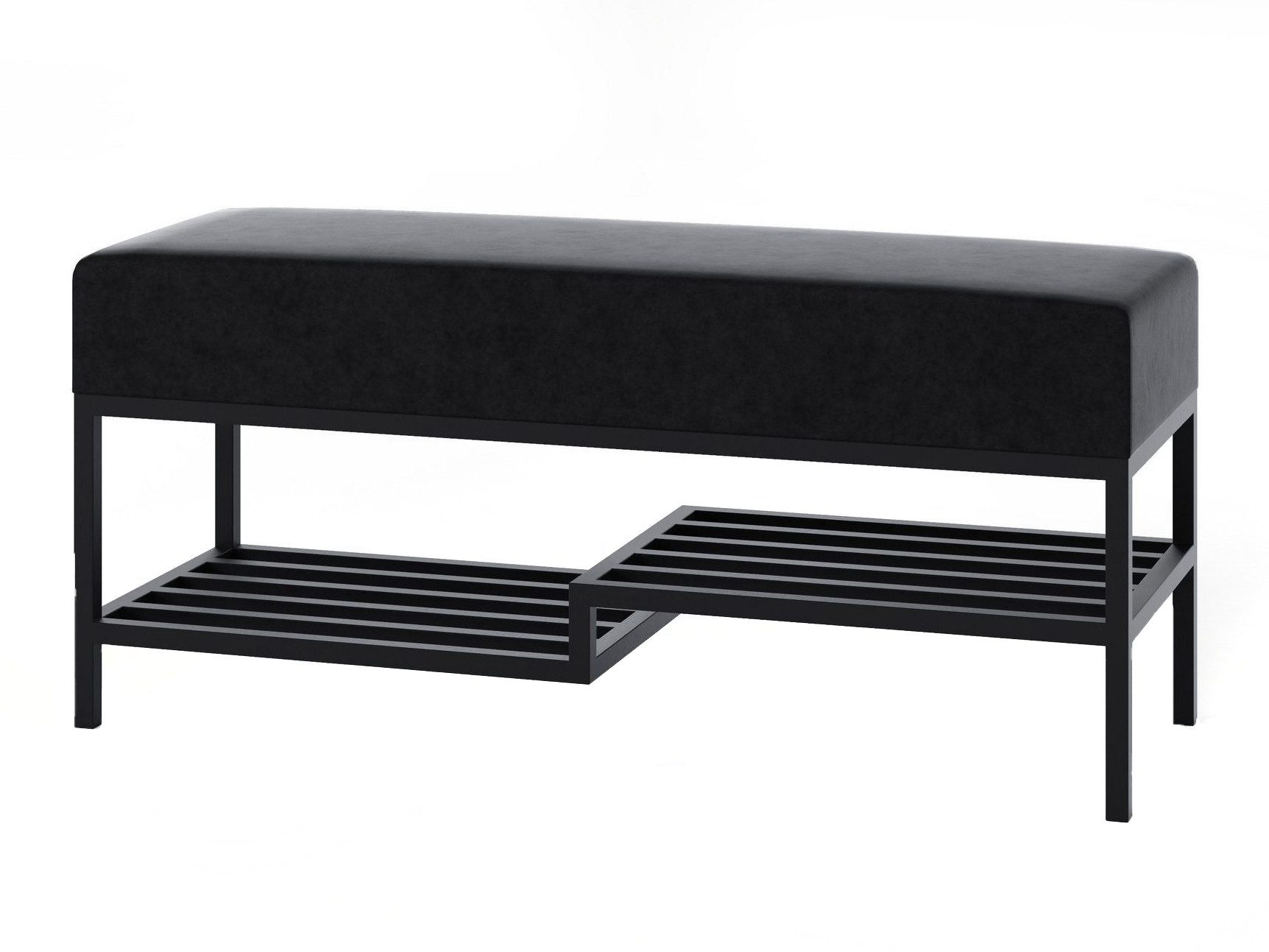 Beautysofa Polsterbank Moderne, modische elegante Bank mit Schuhregal SHELF (B:80/100/H:45/T:35cm)