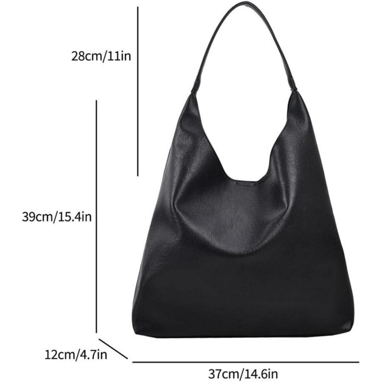 LuxusKollektion Hobo Große Handtasche Damen Leder Tote Bag Schultertasche mit Geldbörse