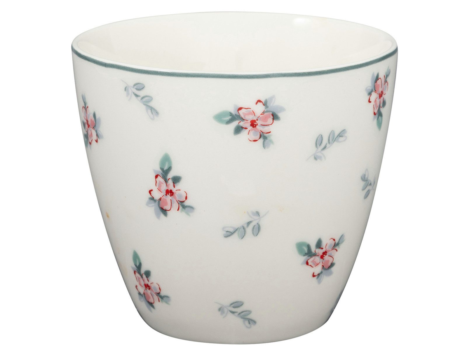 Greengate Becher Jalia Latte Cup white 0,35l, Steingut