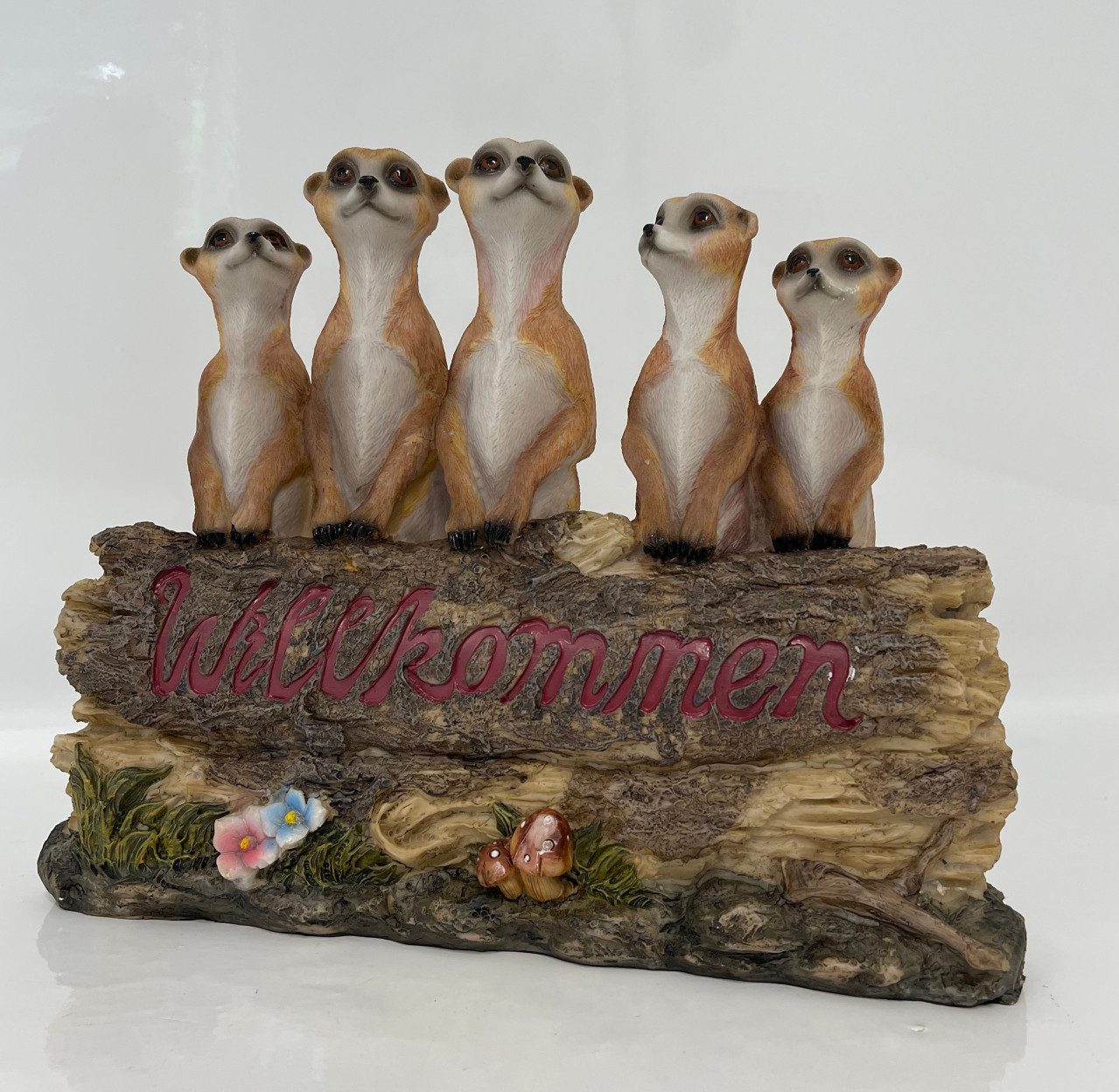 Figurendiscounter Dekofigur Dekofigur Erdmännchen Willkommen 30 x 24 x 9 cm günstig online kaufen