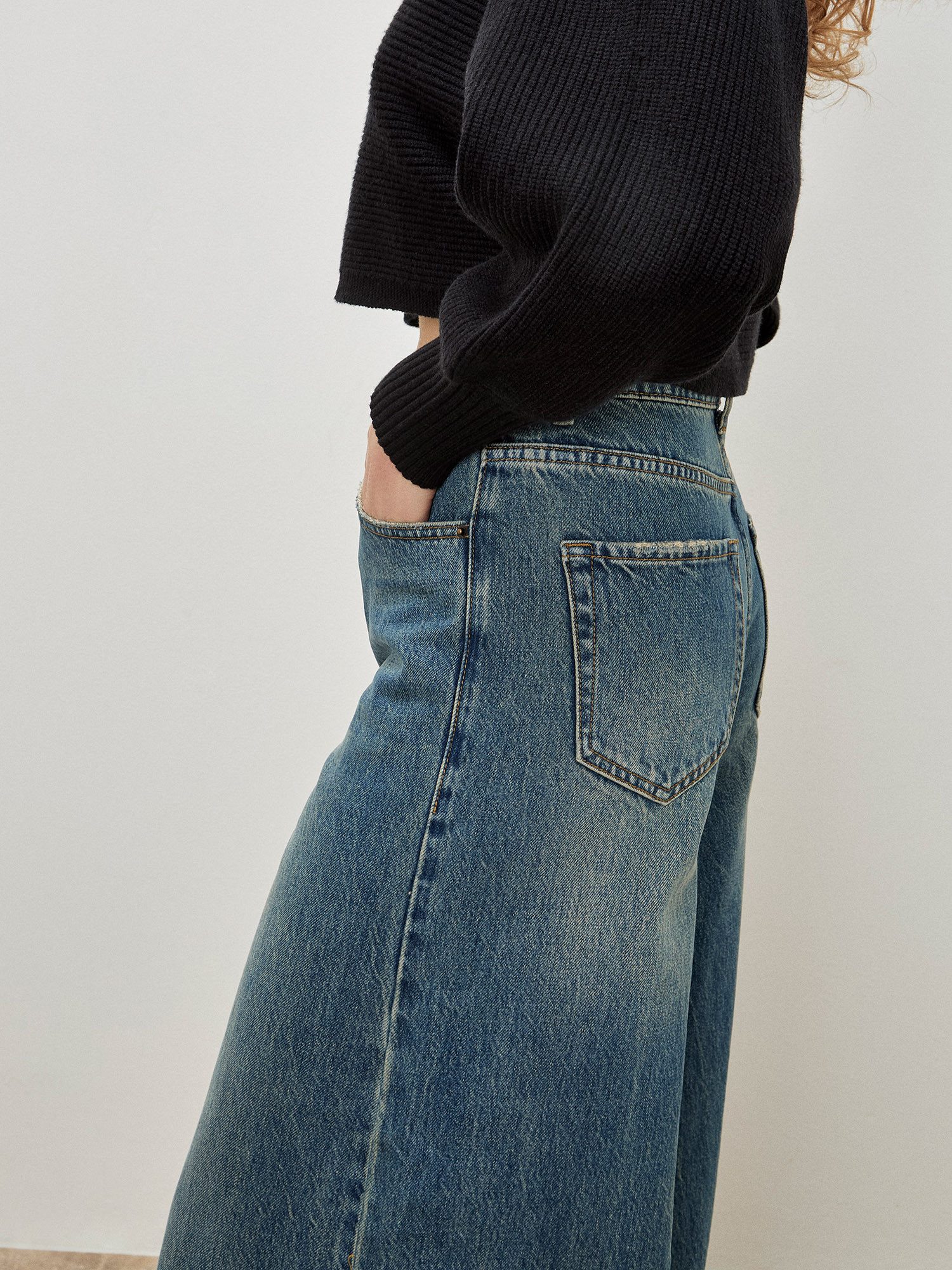 Apricot Weite Jeans Palazzo Jeans mit hohem Bund – Bild 3 von 5