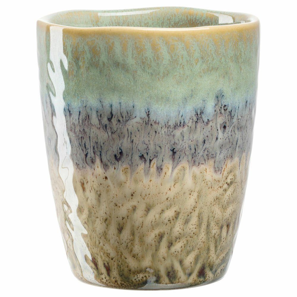 LEONARDO Becher Matera, Grün, Anthrazit, Beige, Keramik
