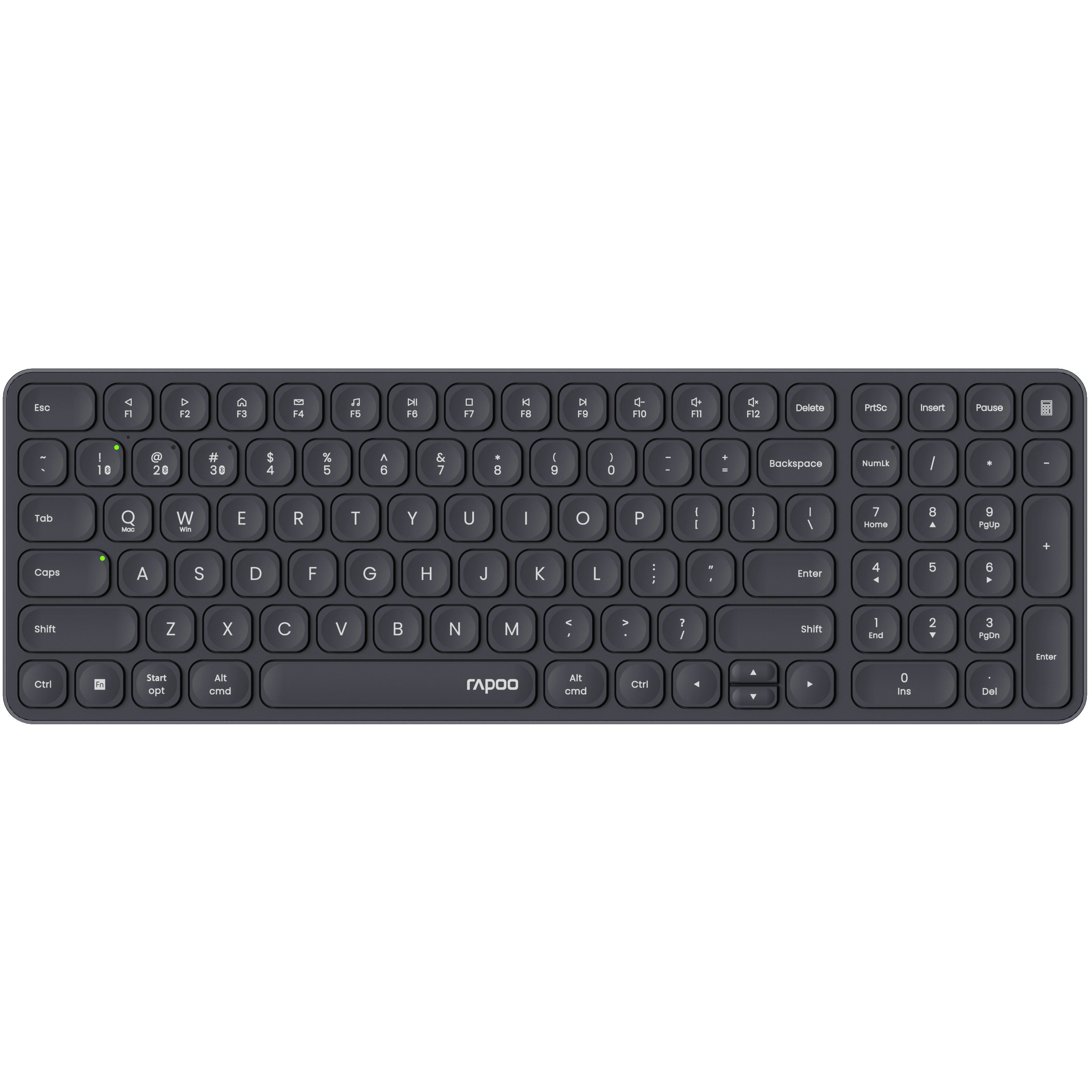 Rapoo E9310M Multi-Mode kabellose Ultra-Slim-Bluetooth-Tastatur (2,4 GHz, Bluetooth, flaches Aluminium Design, DE-Layout QWERTZ, PC/Mac)