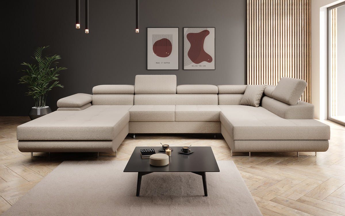 Luxusbetten24 Schlafsofa Designer Sofa Lago Bouclé, günstig online kaufen