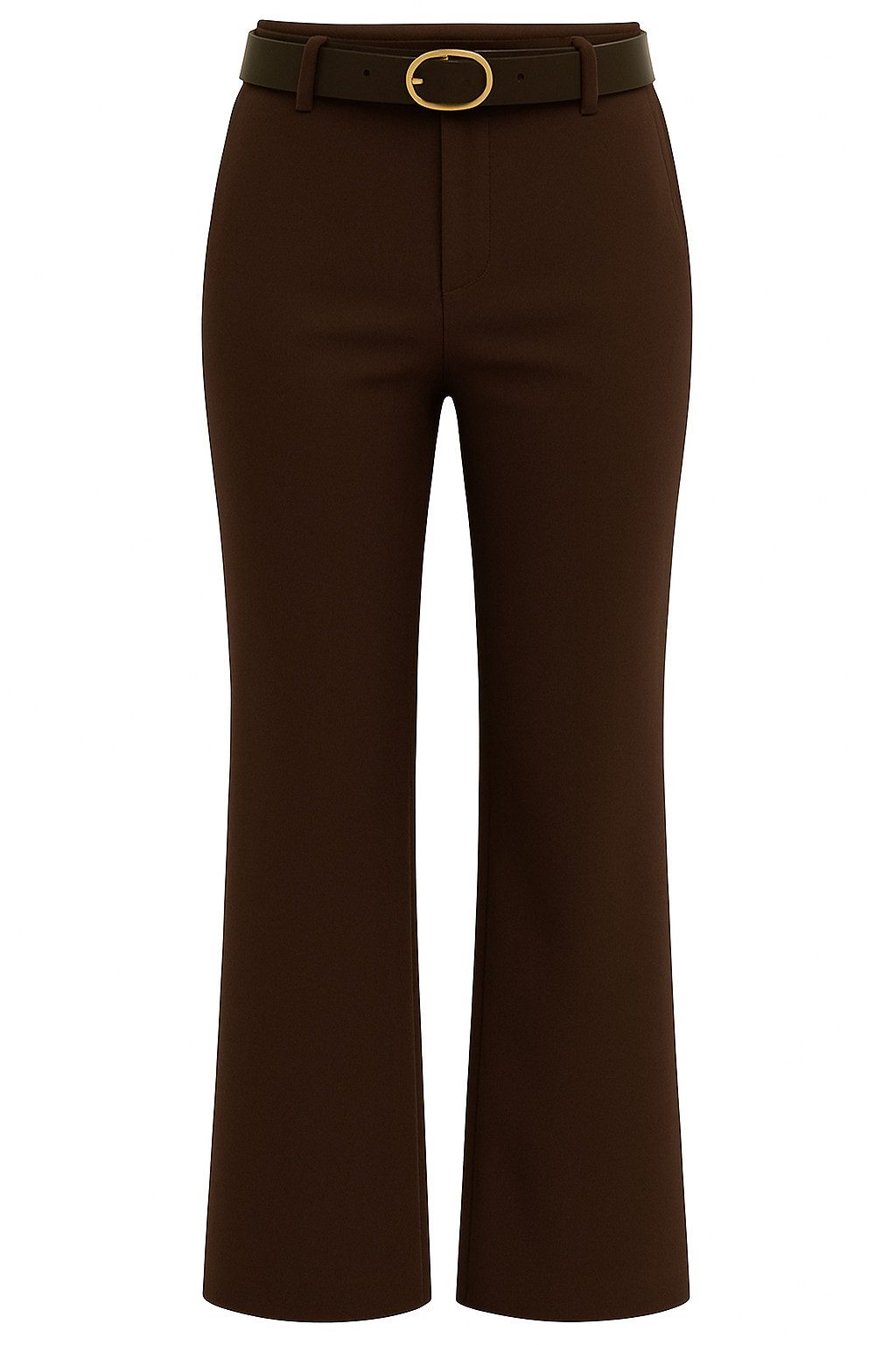 Mississhop Stretch-Hose Elegante Damenhose mit Gürtel und geradem Bein M.431