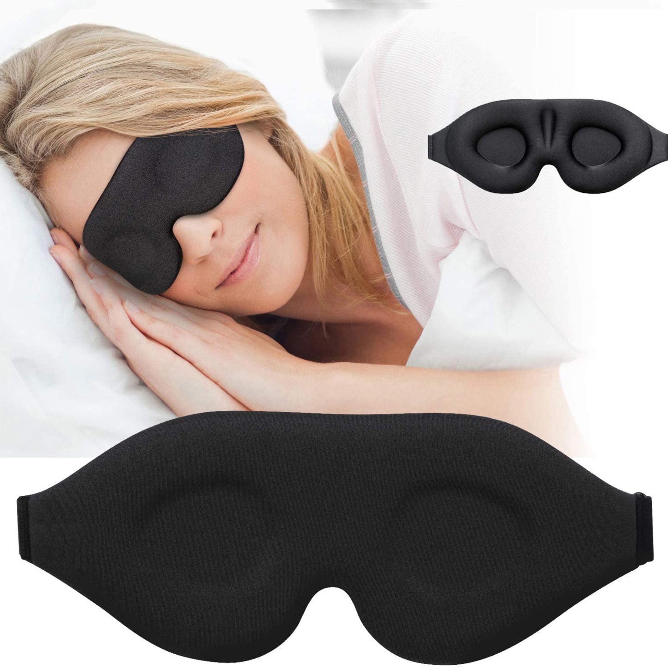 Viellan Augenbinde Augenbinde,Schlaf-Augenmaske,Augenschutz,3D,Lichtschutz, Bequem und atmungsaktiv